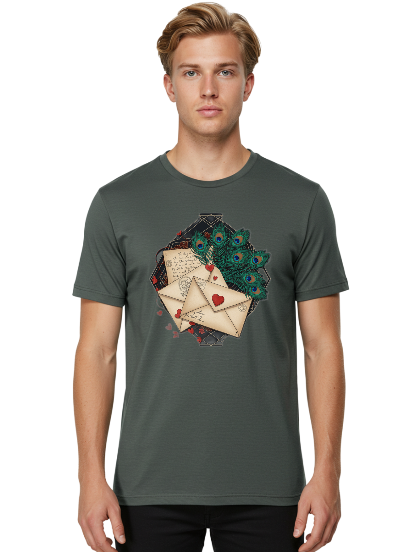 Love-Letters-2 Men'S Graphic Tee, 100% Cotton, Comfortable Casual Summer Wear, Machine Washable, Vintage Camera, Old Camera, Antique Camera, Black Camera, Classic Photography, Photography Equipment, Nostalgic Device, Film Camera, Camera Art Baj569