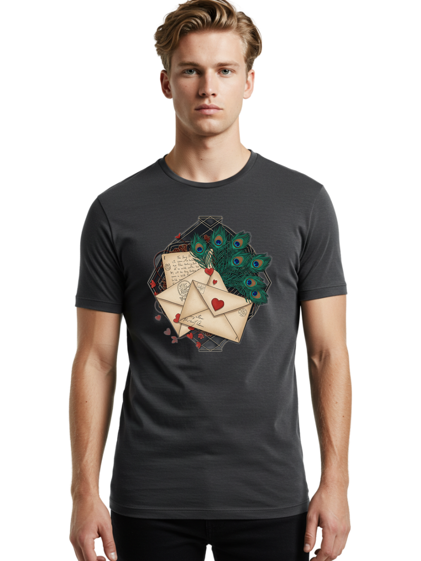 Love-Letters-2 Men'S Graphic Tee, 100% Cotton, Comfortable Casual Summer Wear, Machine Washable, Vintage Camera, Old Camera, Antique Camera, Black Camera, Classic Photography, Photography Equipment, Nostalgic Device, Film Camera, Camera Art Baj569