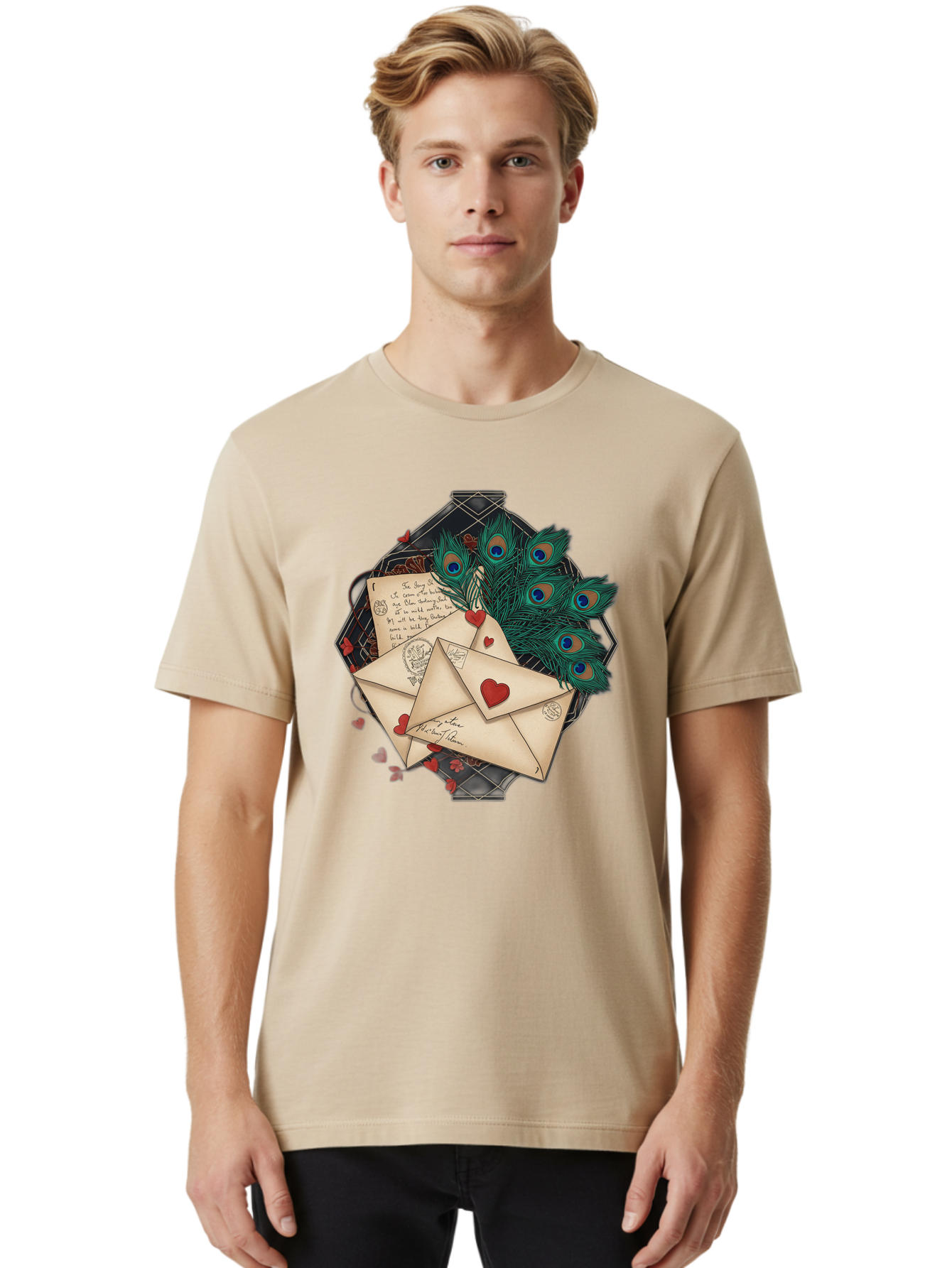 Love-Letters-2 Men'S Graphic Tee, 100% Cotton, Comfortable Casual Summer Wear, Machine Washable, Vintage Camera, Old Camera, Antique Camera, Black Camera, Classic Photography, Photography Equipment, Nostalgic Device, Film Camera, Camera Art Baj569