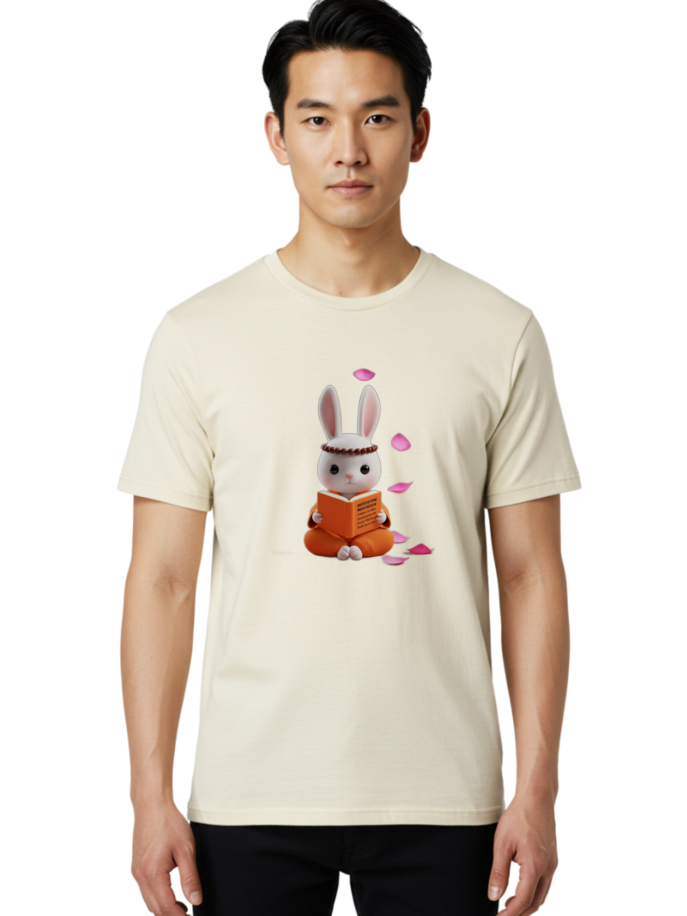 Meditation-Rabbit Men'S Graphic Tee, 100% Cotton, Comfortable Casual Summer Wear, Machine Washable, Vintage Camera, Old Camera, Antique Camera, Black Camera, Classic Photography, Photography Equipment, Nostalgic Device, Film Camera, Camera Art Baj573