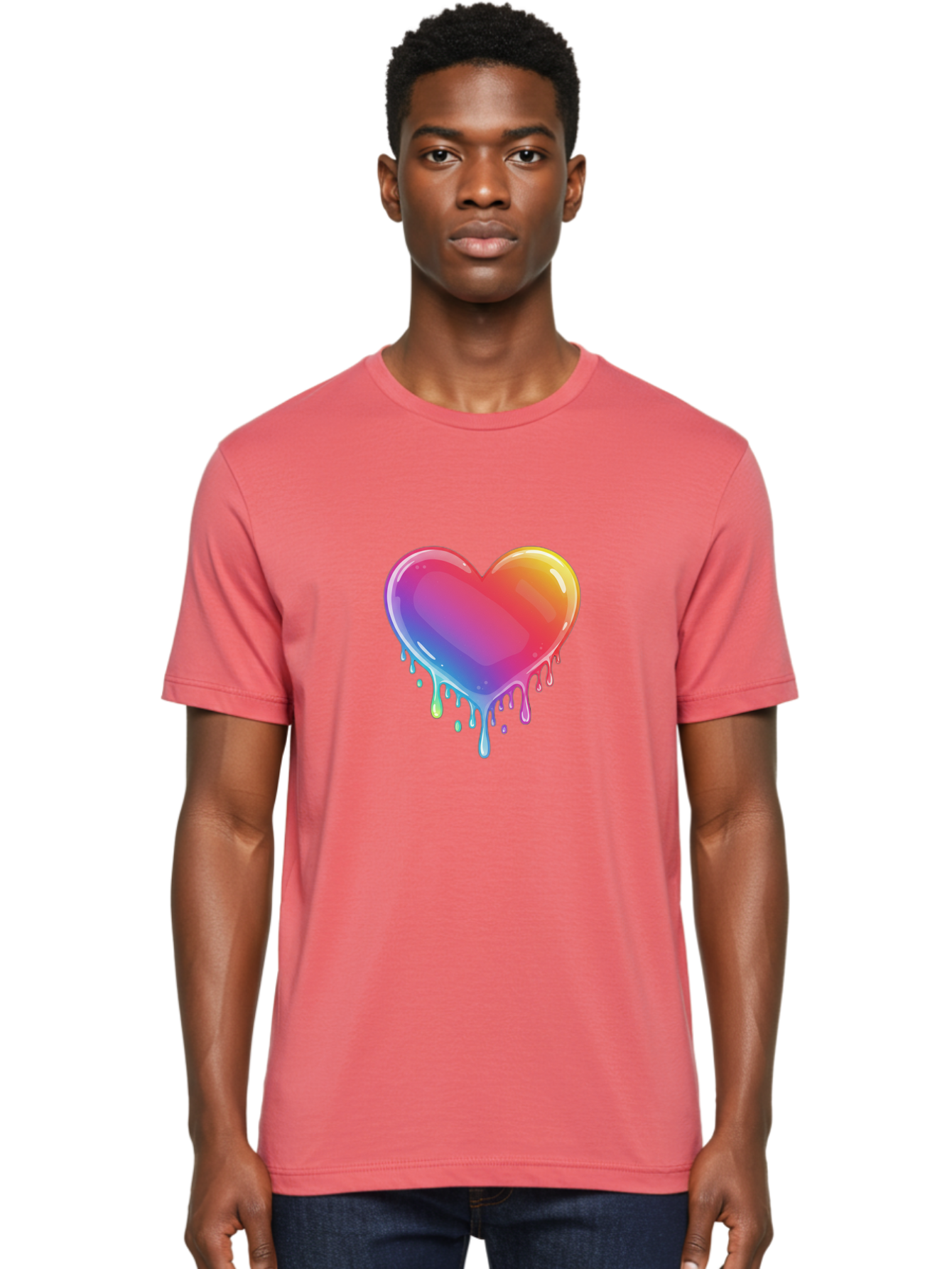 Melting-Heart-1 Men'S Graphic Tee, 100% Cotton, Comfortable Casual Summer Wear, Machine Washable, Vintage Camera, Old Camera, Antique Camera, Black Camera, Classic Photography, Photography Equipment, Nostalgic Device, Film Camera, Camera Art Baj574