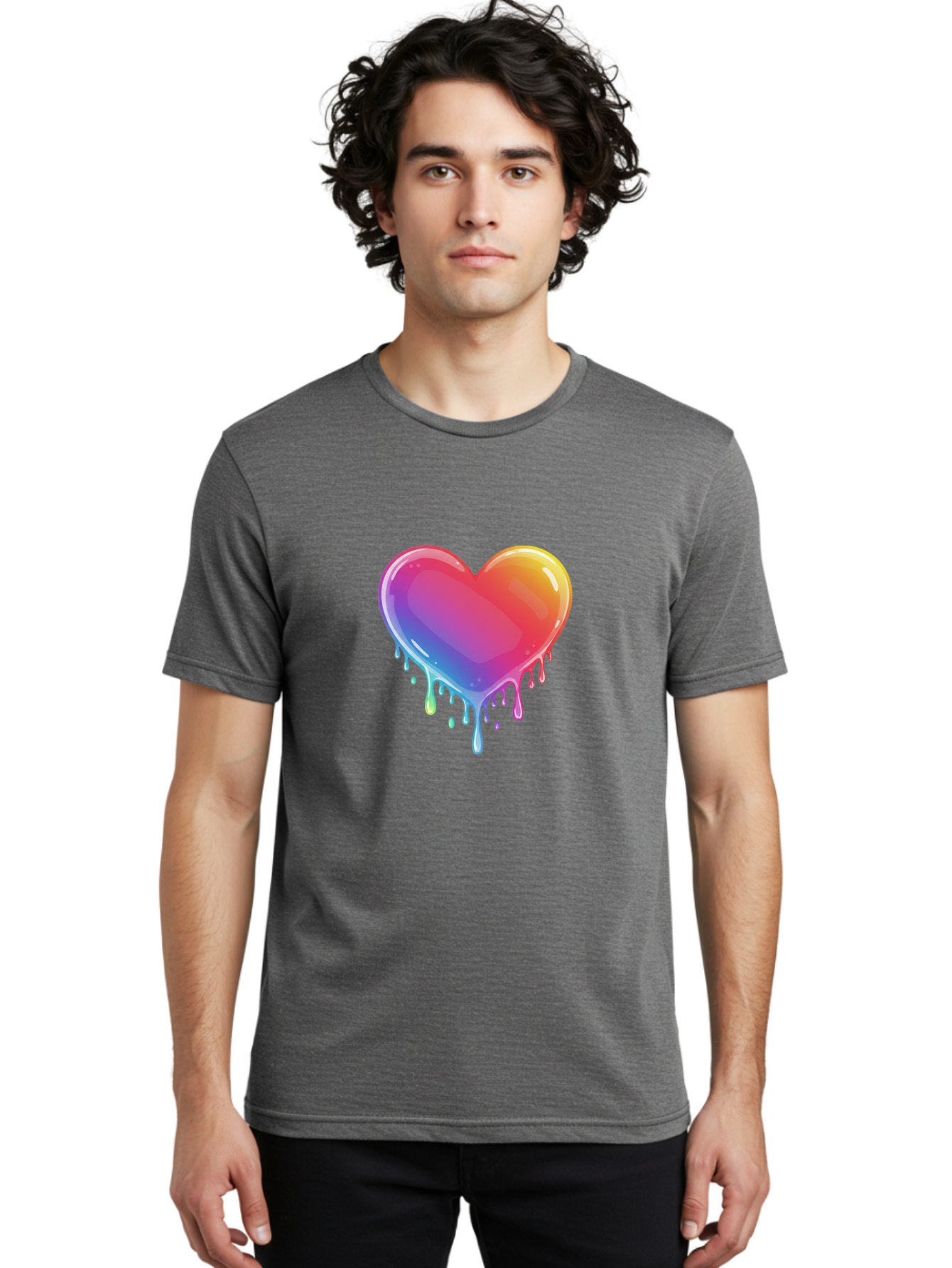 Melting-Heart-1 Men'S Graphic Tee, 100% Cotton, Comfortable Casual Summer Wear, Machine Washable, Vintage Camera, Old Camera, Antique Camera, Black Camera, Classic Photography, Photography Equipment, Nostalgic Device, Film Camera, Camera Art Baj574