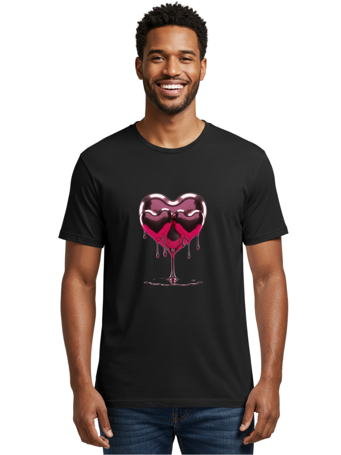 Melting-Heart-10 Men'S Graphic Tee, 100% Cotton, Comfortable Casual Summer Wear, Machine Washable, Vintage Camera, Old Camera, Antique Camera, Black Camera, Classic Photography, Photography Equipment, Nostalgic Device, Film Camera, Camera Art Baj575