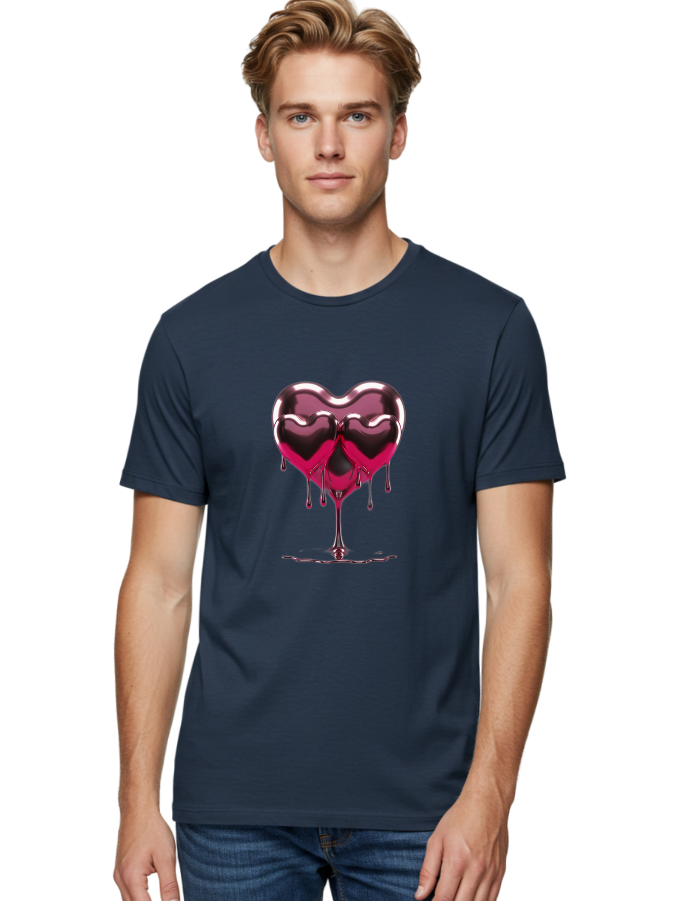 Melting-Heart-10 Men'S Graphic Tee, 100% Cotton, Comfortable Casual Summer Wear, Machine Washable, Vintage Camera, Old Camera, Antique Camera, Black Camera, Classic Photography, Photography Equipment, Nostalgic Device, Film Camera, Camera Art Baj575