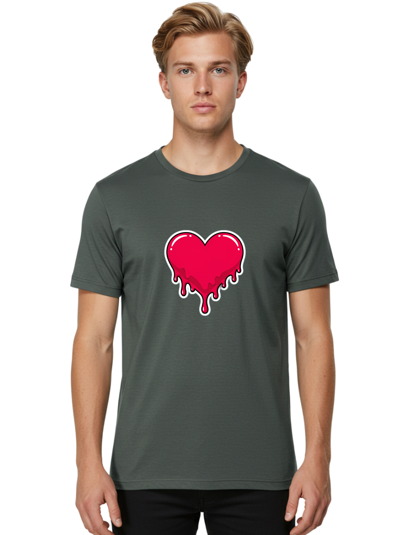 Melting-Heart-11 Men'S Graphic Tee, 100% Cotton, Comfortable Casual Summer Wear, Machine Washable, Vintage Camera, Old Camera, Antique Camera, Black Camera, Classic Photography, Photography Equipment, Nostalgic Device, Film Camera, Camera Art Baj576