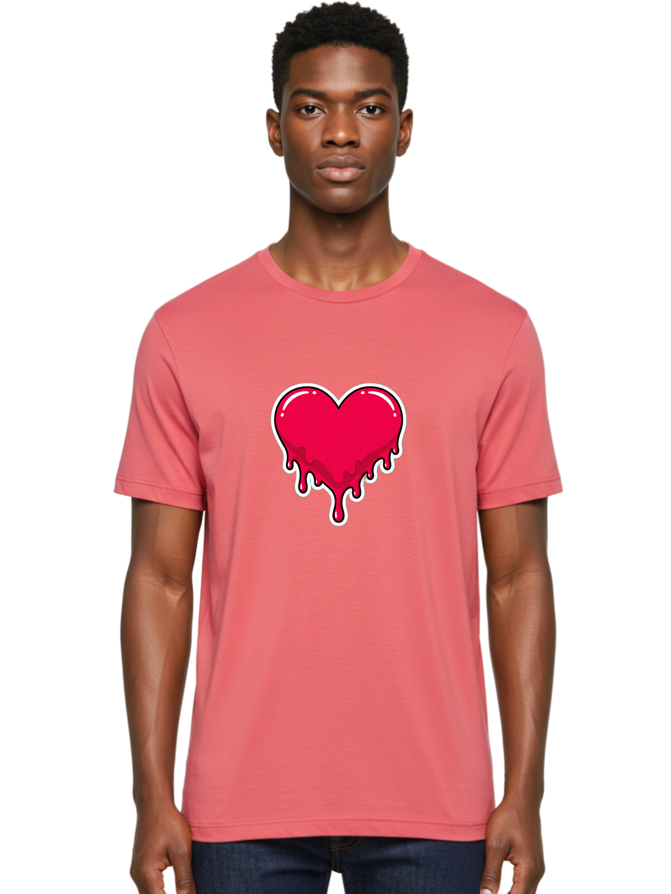 Melting-Heart-11 Men'S Graphic Tee, 100% Cotton, Comfortable Casual Summer Wear, Machine Washable, Vintage Camera, Old Camera, Antique Camera, Black Camera, Classic Photography, Photography Equipment, Nostalgic Device, Film Camera, Camera Art Baj576