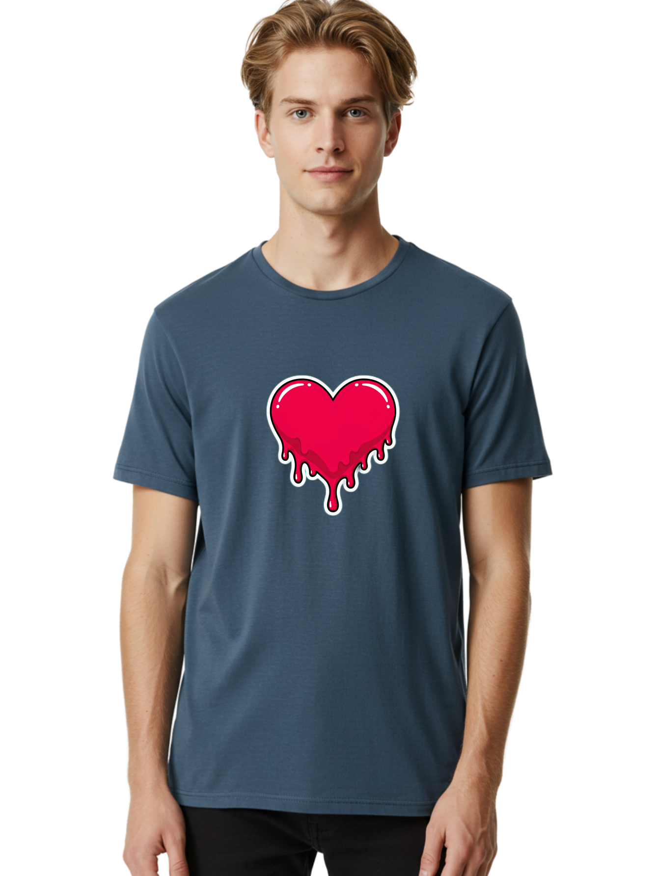 Melting-Heart-11 Men'S Graphic Tee, 100% Cotton, Comfortable Casual Summer Wear, Machine Washable, Vintage Camera, Old Camera, Antique Camera, Black Camera, Classic Photography, Photography Equipment, Nostalgic Device, Film Camera, Camera Art Baj576
