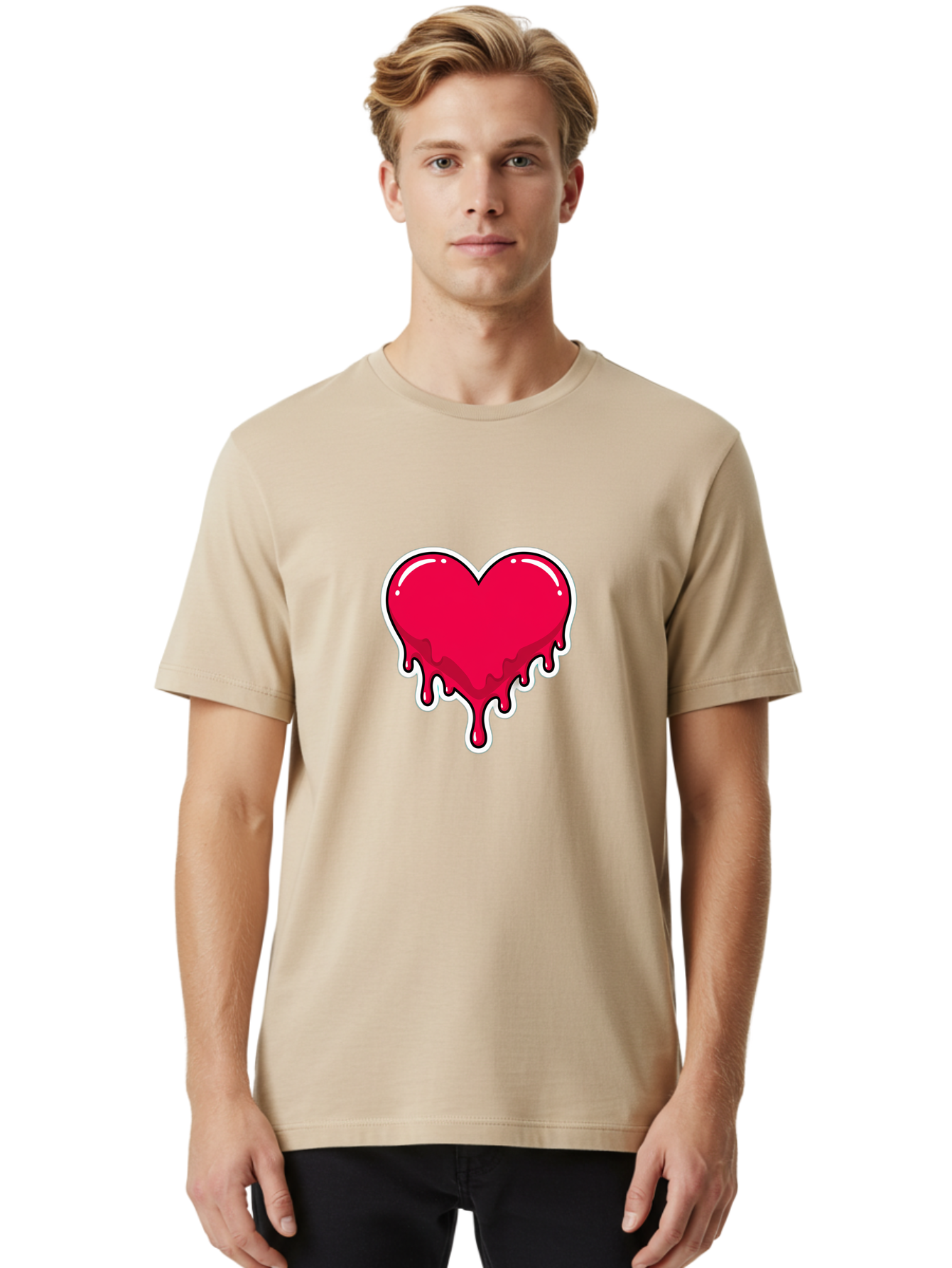 Melting-Heart-11 Men'S Graphic Tee, 100% Cotton, Comfortable Casual Summer Wear, Machine Washable, Vintage Camera, Old Camera, Antique Camera, Black Camera, Classic Photography, Photography Equipment, Nostalgic Device, Film Camera, Camera Art Baj576
