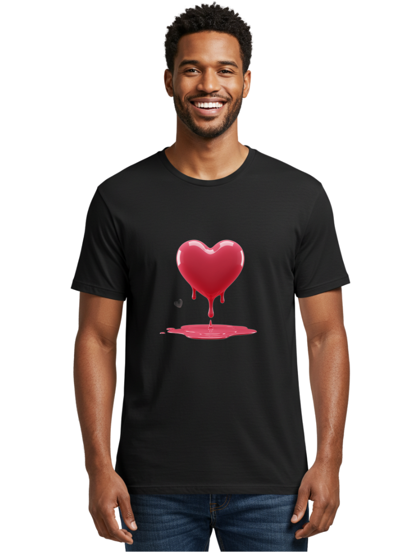 Melting-Heart-12 Men'S Graphic Tee, 100% Cotton, Comfortable Casual Summer Wear, Machine Washable, Vintage Camera, Old Camera, Antique Camera, Black Camera, Classic Photography, Photography Equipment, Nostalgic Device, Film Camera, Camera Art Baj577