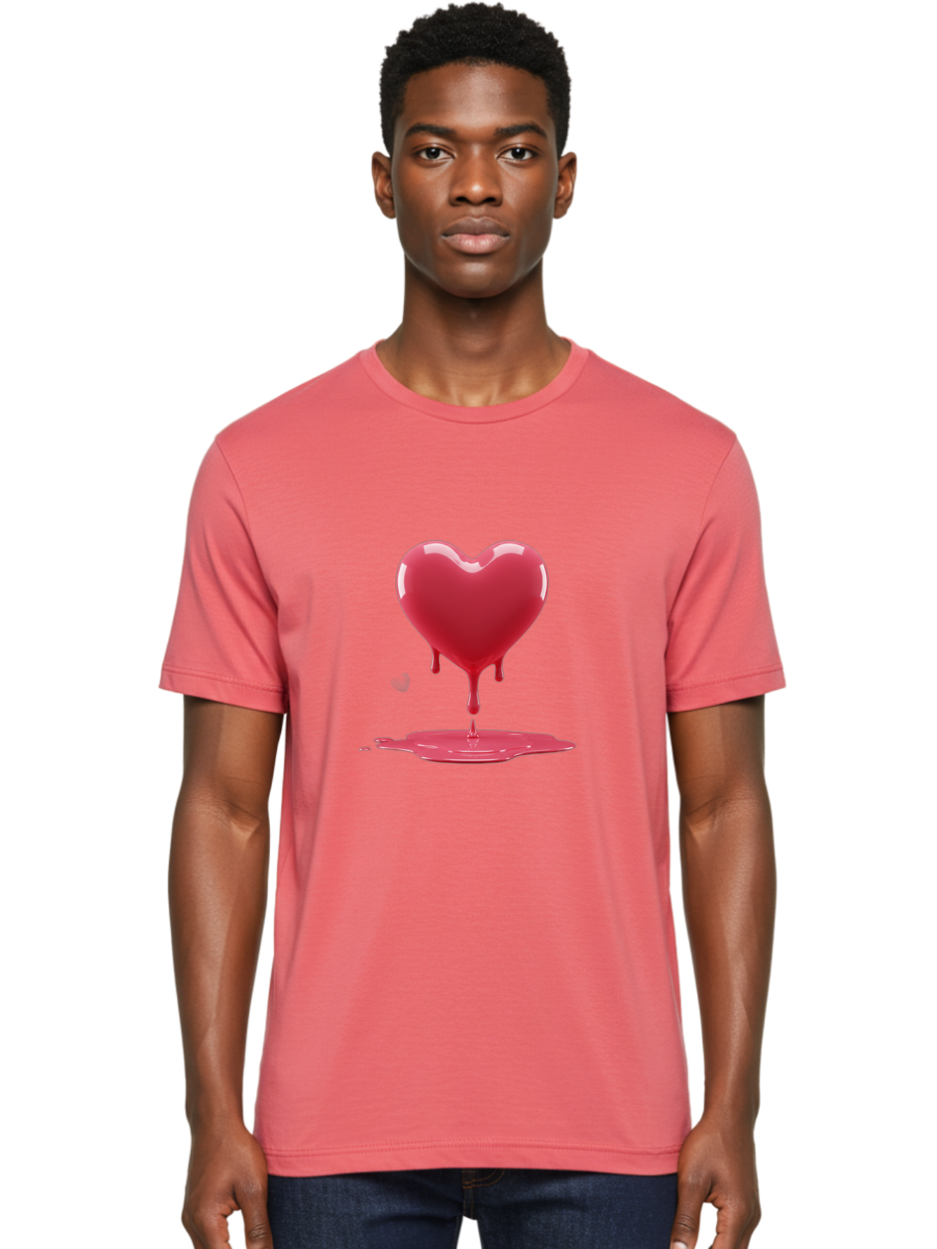 Melting-Heart-12 Men'S Graphic Tee, 100% Cotton, Comfortable Casual Summer Wear, Machine Washable, Vintage Camera, Old Camera, Antique Camera, Black Camera, Classic Photography, Photography Equipment, Nostalgic Device, Film Camera, Camera Art Baj577