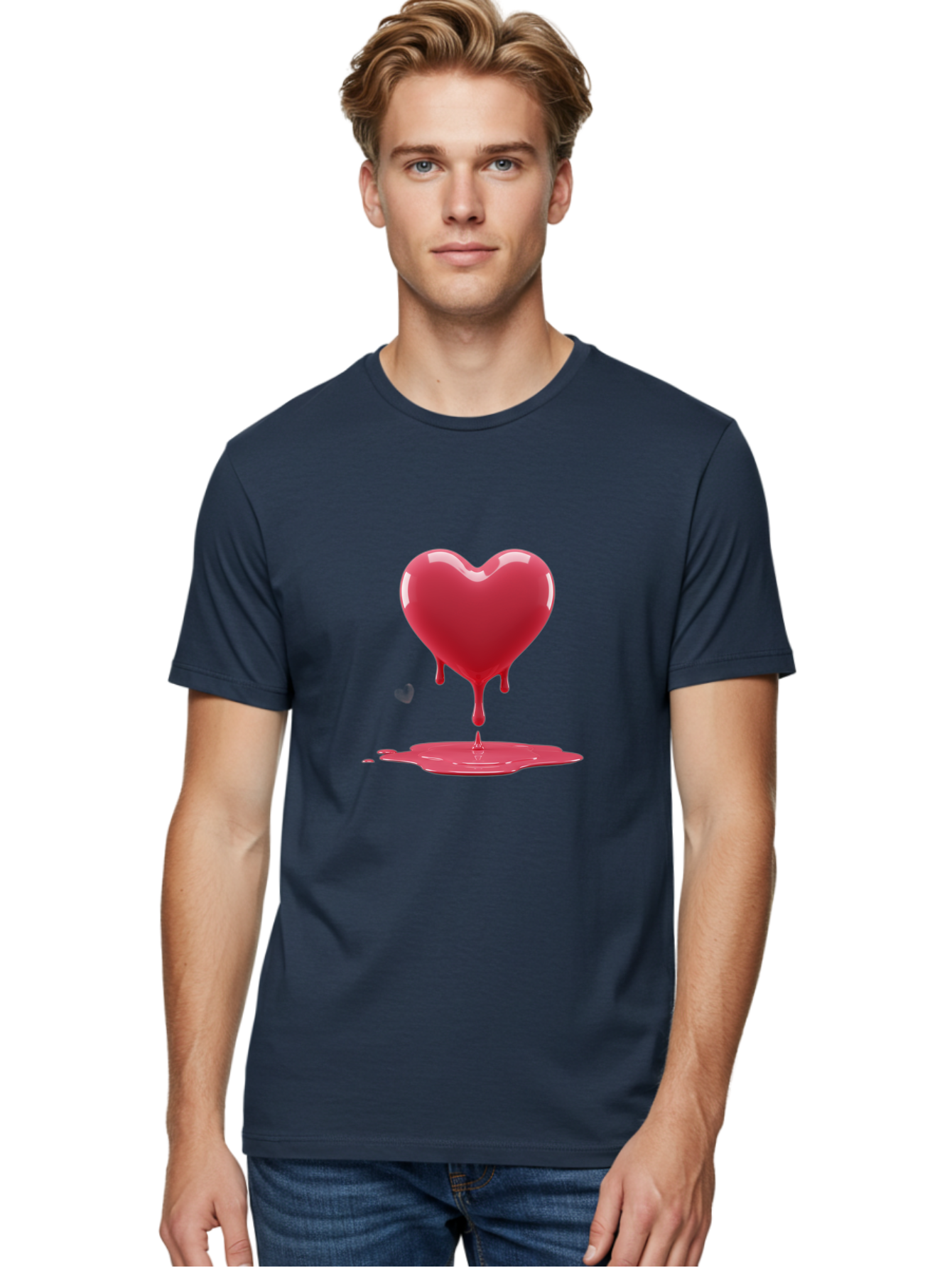 Melting-Heart-12 Men'S Graphic Tee, 100% Cotton, Comfortable Casual Summer Wear, Machine Washable, Vintage Camera, Old Camera, Antique Camera, Black Camera, Classic Photography, Photography Equipment, Nostalgic Device, Film Camera, Camera Art Baj577