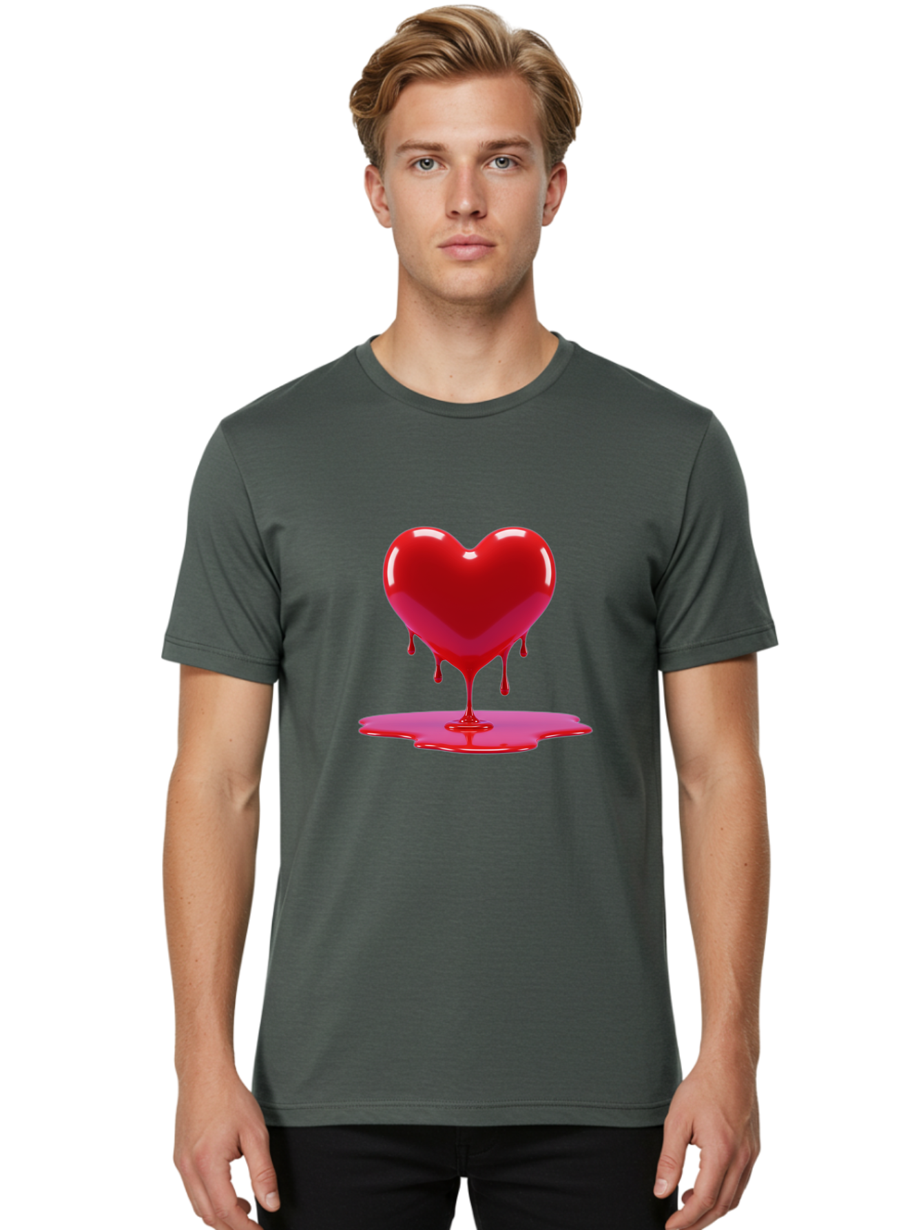 Melting-Heart-14 Men'S Graphic Tee, 100% Cotton, Comfortable Casual Summer Wear, Machine Washable, Vintage Camera, Old Camera, Antique Camera, Black Camera, Classic Photography, Photography Equipment, Nostalgic Device, Film Camera, Camera Art Baj579