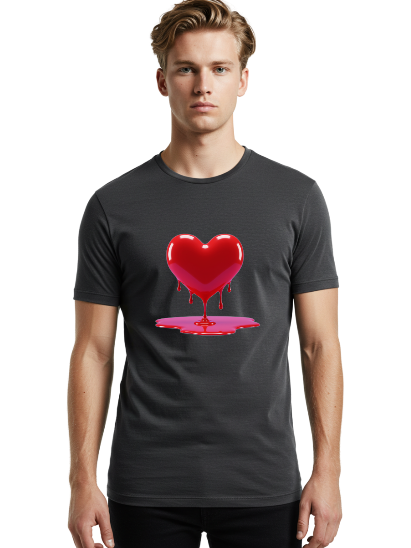 Melting-Heart-14 Men'S Graphic Tee, 100% Cotton, Comfortable Casual Summer Wear, Machine Washable, Vintage Camera, Old Camera, Antique Camera, Black Camera, Classic Photography, Photography Equipment, Nostalgic Device, Film Camera, Camera Art Baj579