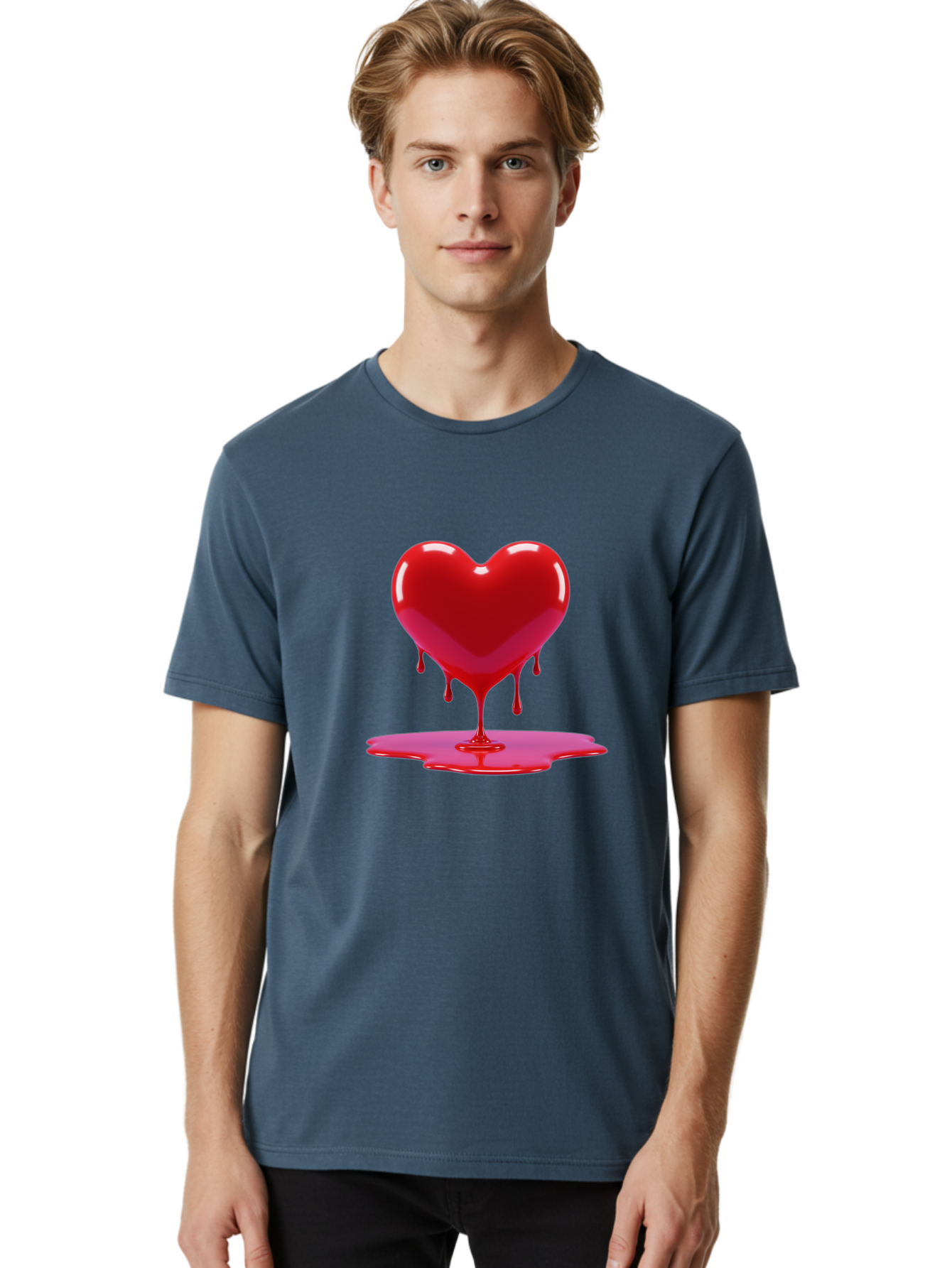 Melting-Heart-14 Men'S Graphic Tee, 100% Cotton, Comfortable Casual Summer Wear, Machine Washable, Vintage Camera, Old Camera, Antique Camera, Black Camera, Classic Photography, Photography Equipment, Nostalgic Device, Film Camera, Camera Art Baj579