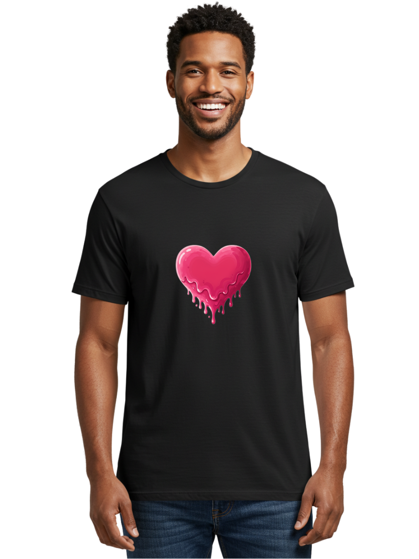 Melting-Heart-2 Men'S Graphic Tee, 100% Cotton, Comfortable Casual Summer Wear, Machine Washable, Vintage Camera, Old Camera, Antique Camera, Black Camera, Classic Photography, Photography Equipment, Nostalgic Device, Film Camera, Camera Art Baj580