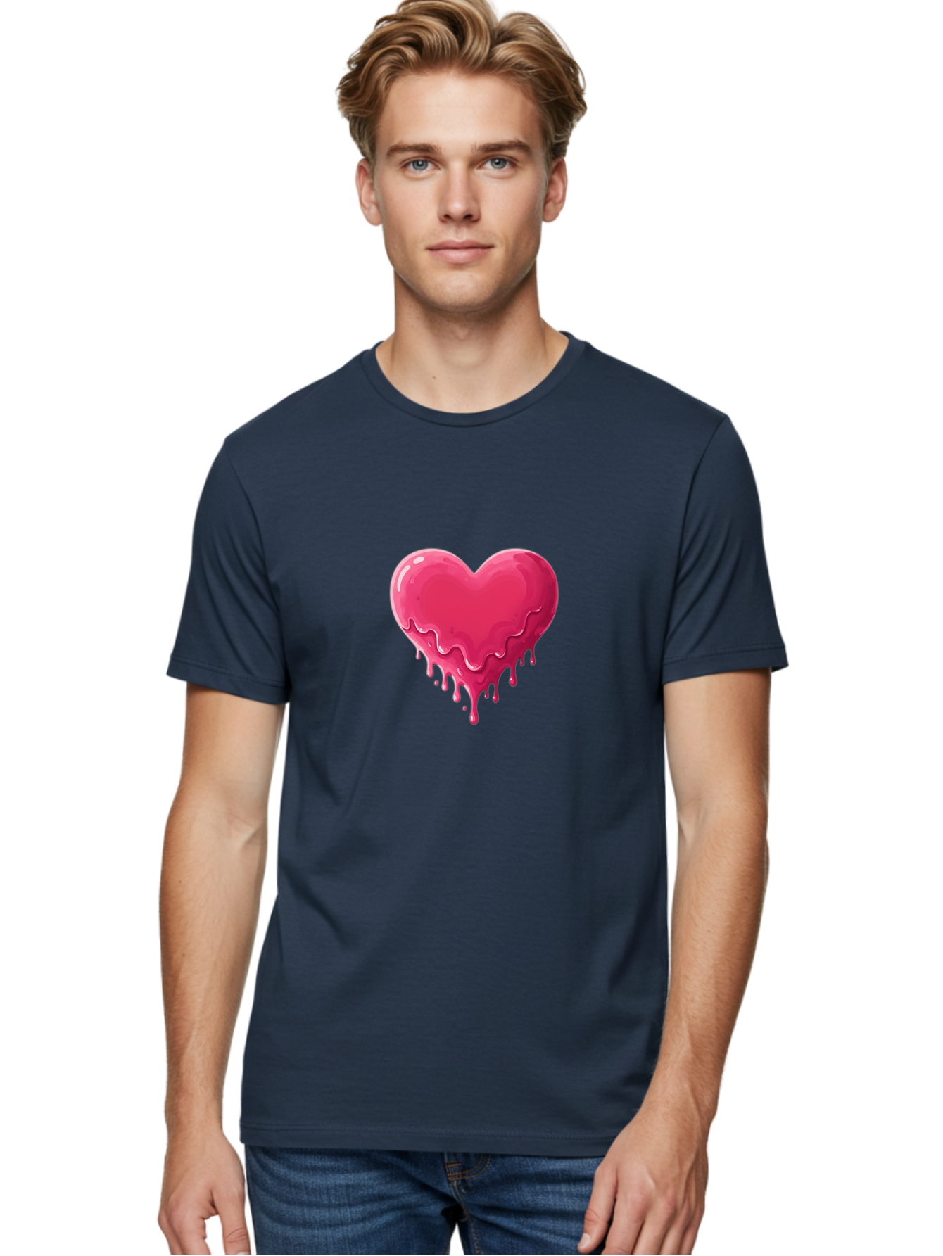 Melting-Heart-2 Men'S Graphic Tee, 100% Cotton, Comfortable Casual Summer Wear, Machine Washable, Vintage Camera, Old Camera, Antique Camera, Black Camera, Classic Photography, Photography Equipment, Nostalgic Device, Film Camera, Camera Art Baj580