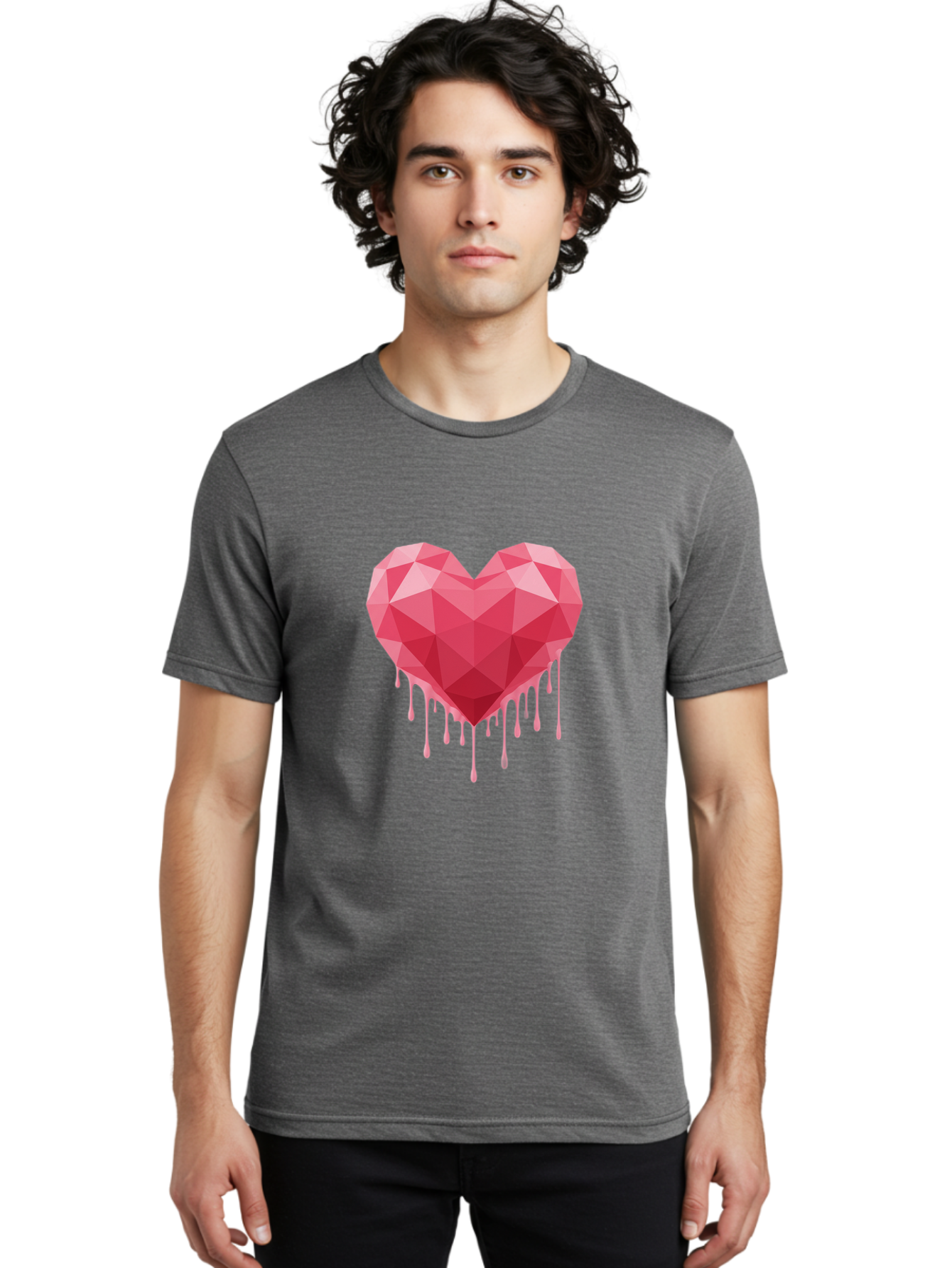 Melting-Heart-3 Men'S Graphic Tee, 100% Cotton, Comfortable Casual Summer Wear, Machine Washable, Vintage Camera, Old Camera, Antique Camera, Black Camera, Classic Photography, Photography Equipment, Nostalgic Device, Film Camera, Camera Art Baj581