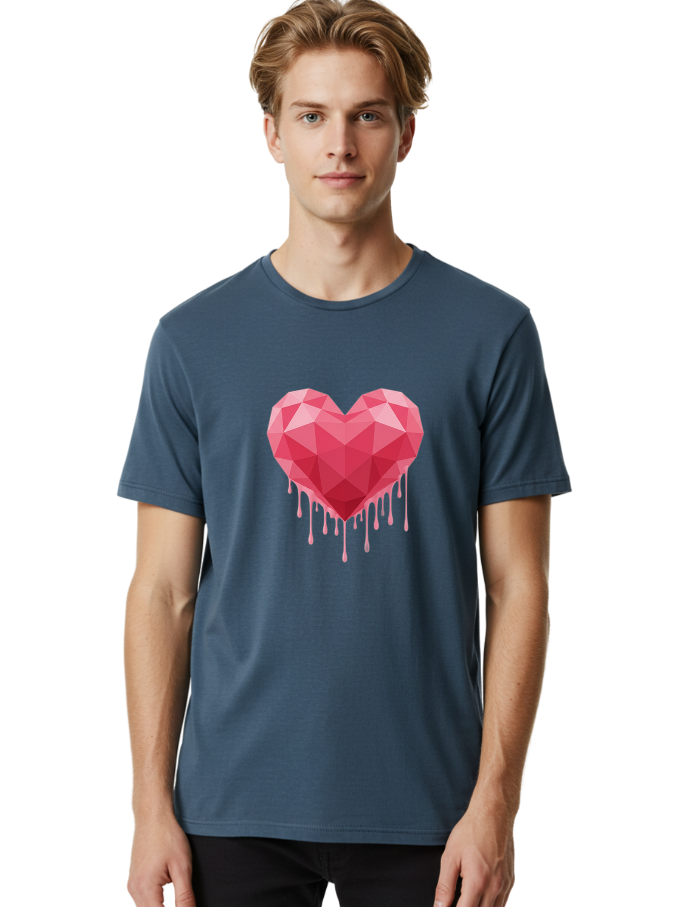 Melting-Heart-3 Men'S Graphic Tee, 100% Cotton, Comfortable Casual Summer Wear, Machine Washable, Vintage Camera, Old Camera, Antique Camera, Black Camera, Classic Photography, Photography Equipment, Nostalgic Device, Film Camera, Camera Art Baj581