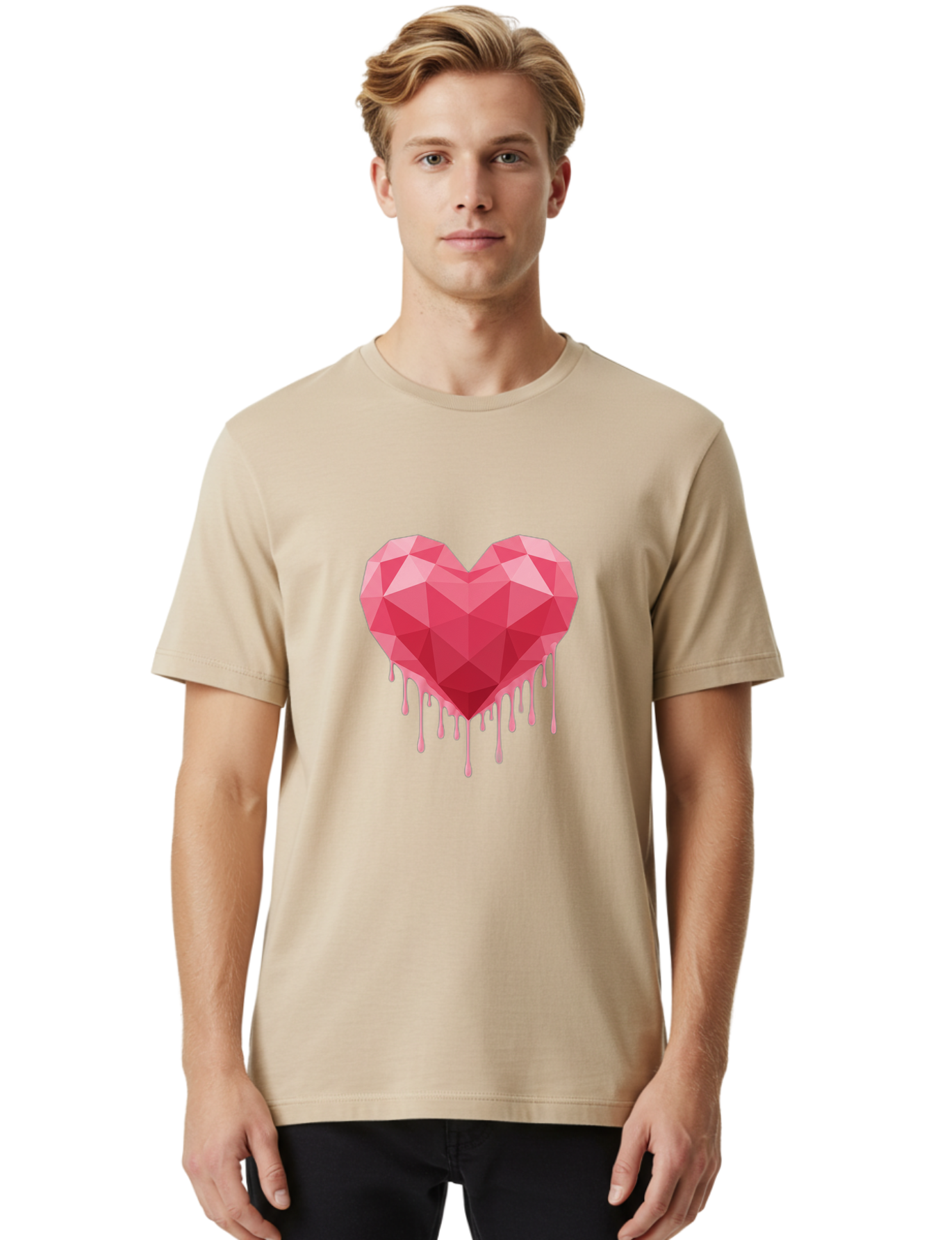 Melting-Heart-3 Men'S Graphic Tee, 100% Cotton, Comfortable Casual Summer Wear, Machine Washable, Vintage Camera, Old Camera, Antique Camera, Black Camera, Classic Photography, Photography Equipment, Nostalgic Device, Film Camera, Camera Art Baj581