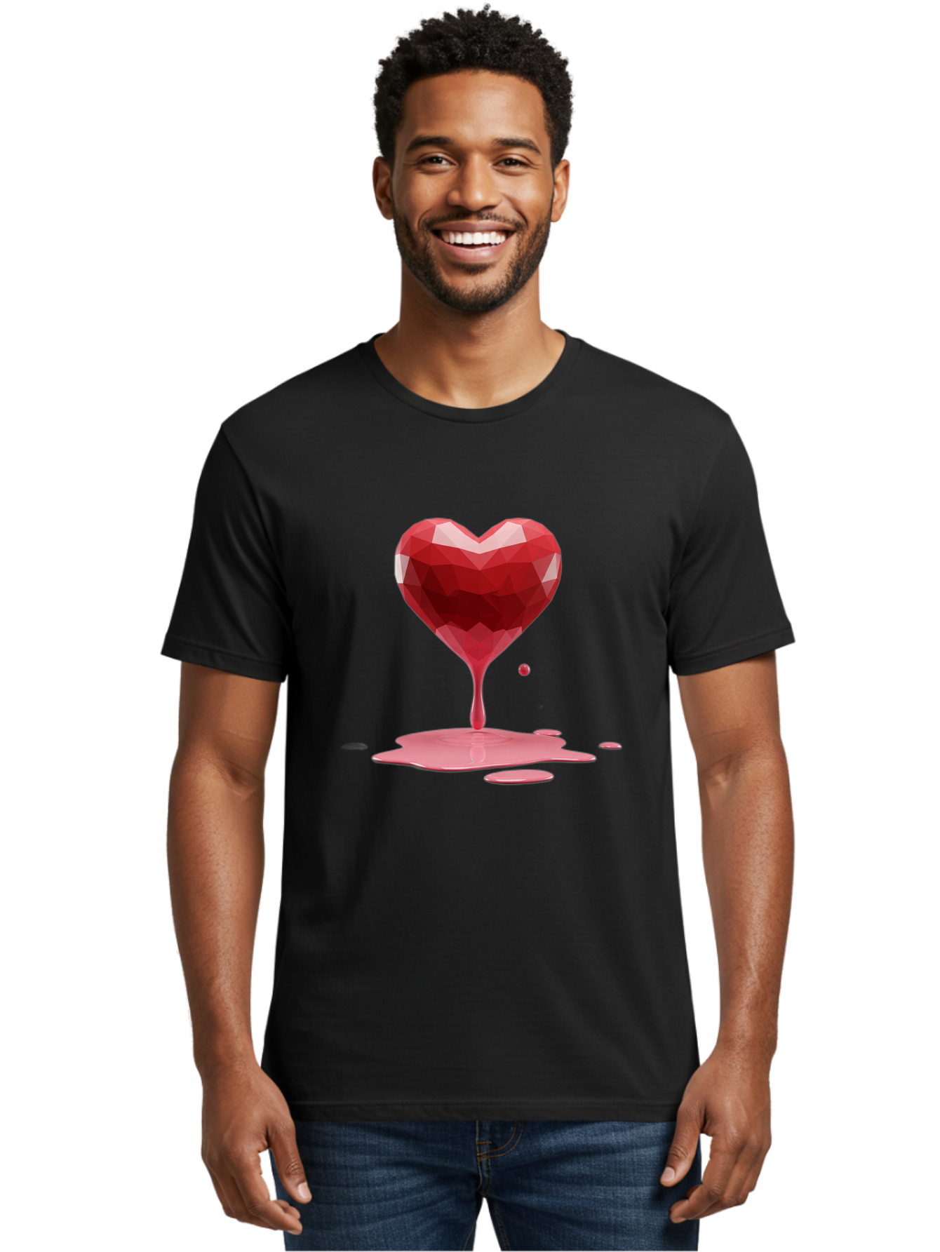 Melting-Heart-4 Men'S Graphic Tee, 100% Cotton, Comfortable Casual Summer Wear, Machine Washable, Vintage Camera, Old Camera, Antique Camera, Black Camera, Classic Photography, Photography Equipment, Nostalgic Device, Film Camera, Camera Art Baj582