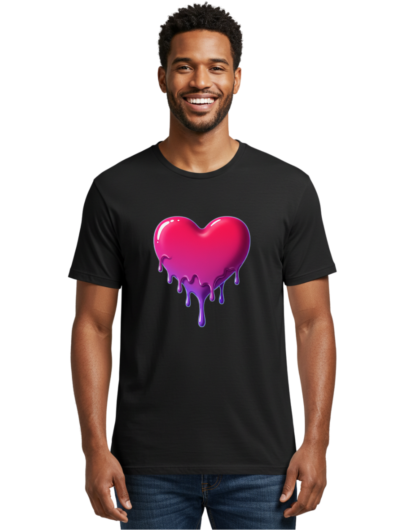 Melting-Heart-5 Men'S Graphic Tee, 100% Cotton, Comfortable Casual Summer Wear, Machine Washable, Vintage Camera, Old Camera, Antique Camera, Black Camera, Classic Photography, Photography Equipment, Nostalgic Device, Film Camera, Camera Art Baj583