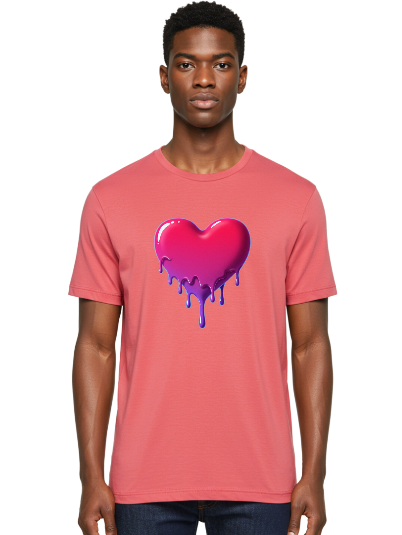 Melting-Heart-5 Men'S Graphic Tee, 100% Cotton, Comfortable Casual Summer Wear, Machine Washable, Vintage Camera, Old Camera, Antique Camera, Black Camera, Classic Photography, Photography Equipment, Nostalgic Device, Film Camera, Camera Art Baj583