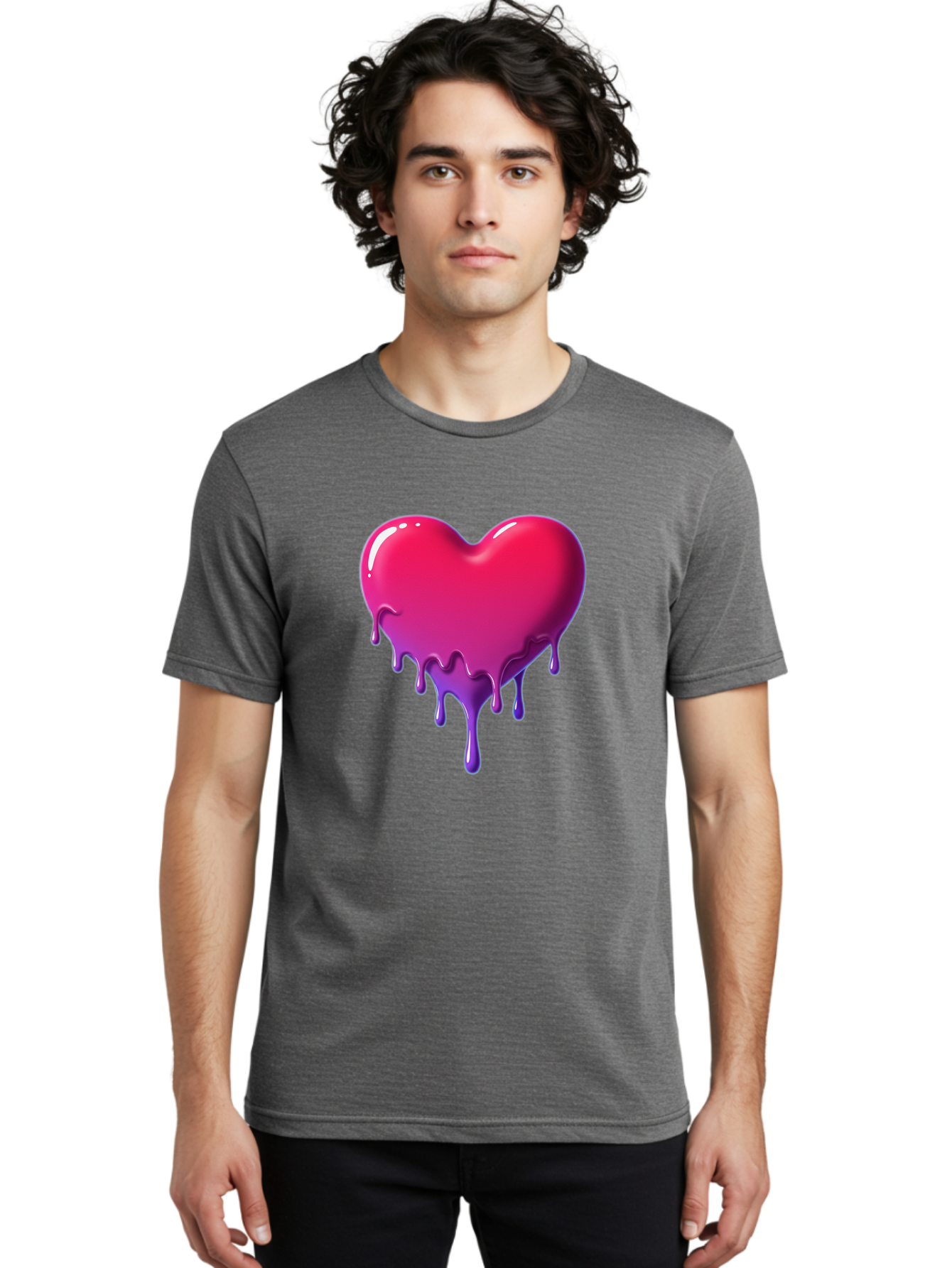 Melting-Heart-5 Men'S Graphic Tee, 100% Cotton, Comfortable Casual Summer Wear, Machine Washable, Vintage Camera, Old Camera, Antique Camera, Black Camera, Classic Photography, Photography Equipment, Nostalgic Device, Film Camera, Camera Art Baj583