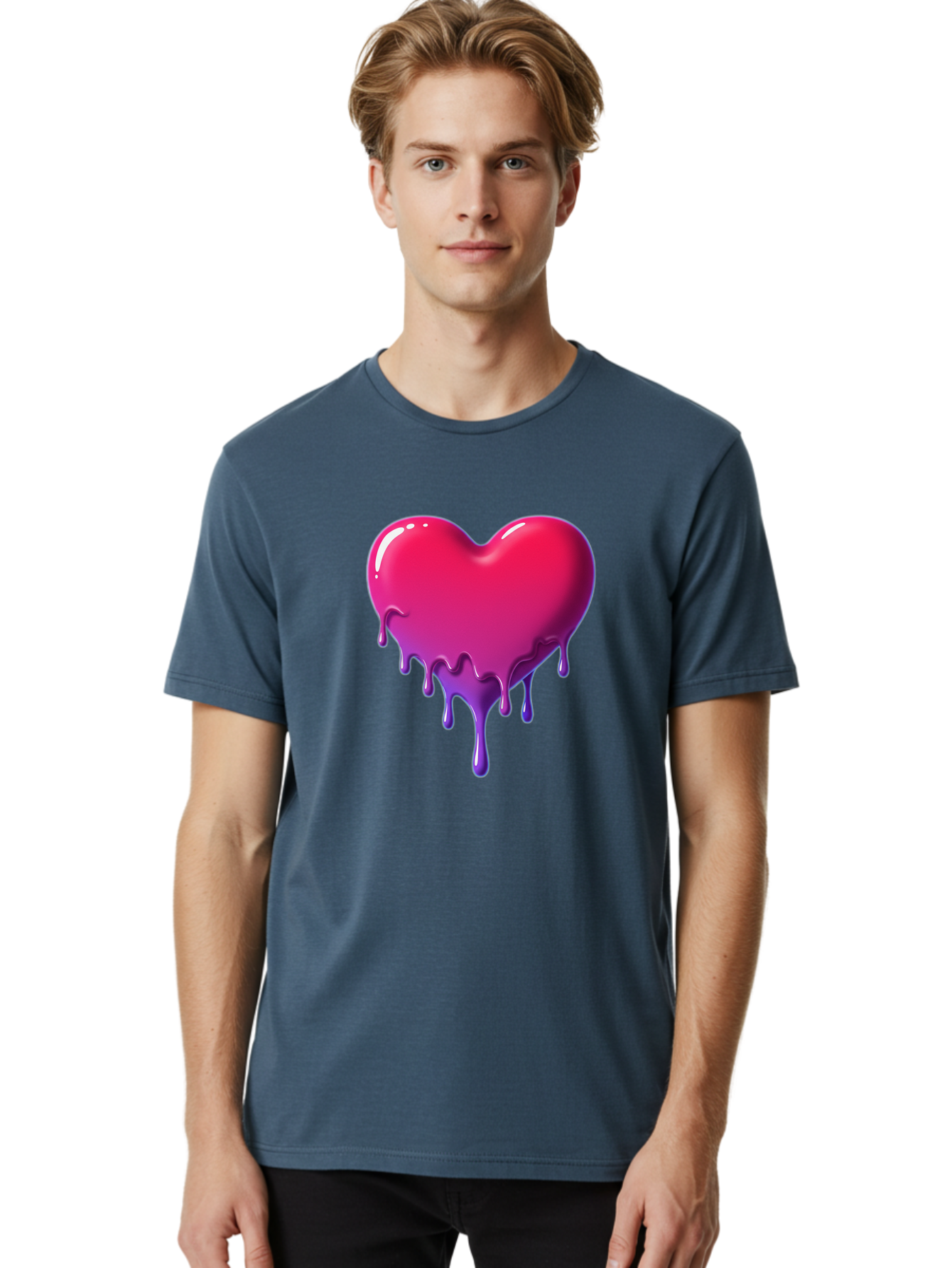 Melting-Heart-5 Men'S Graphic Tee, 100% Cotton, Comfortable Casual Summer Wear, Machine Washable, Vintage Camera, Old Camera, Antique Camera, Black Camera, Classic Photography, Photography Equipment, Nostalgic Device, Film Camera, Camera Art Baj583