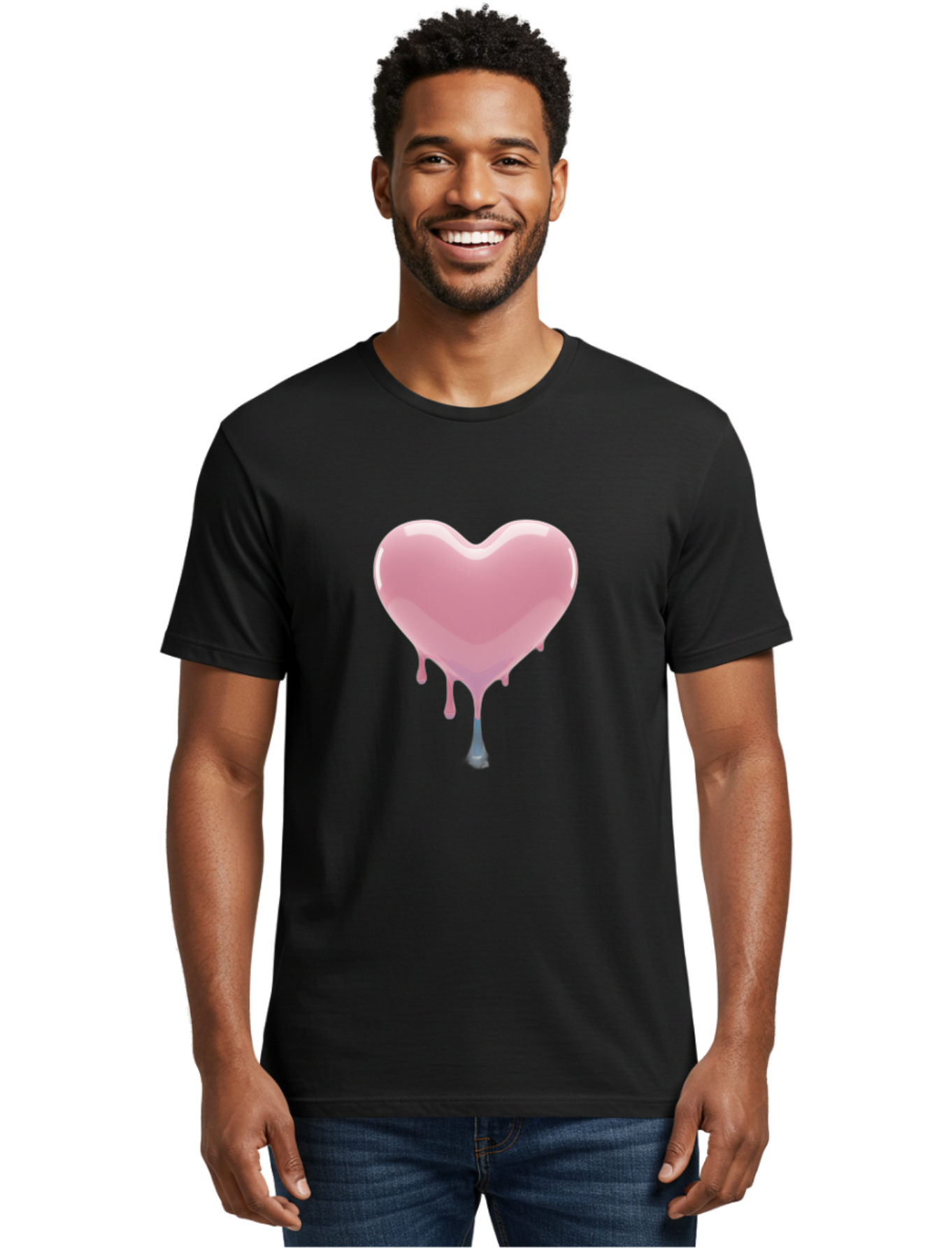 Melting-Heart-6 Men'S Graphic Tee, 100% Cotton, Comfortable Casual Summer Wear, Machine Washable, Vintage Camera, Old Camera, Antique Camera, Black Camera, Classic Photography, Photography Equipment, Nostalgic Device, Film Camera, Camera Art Baj584