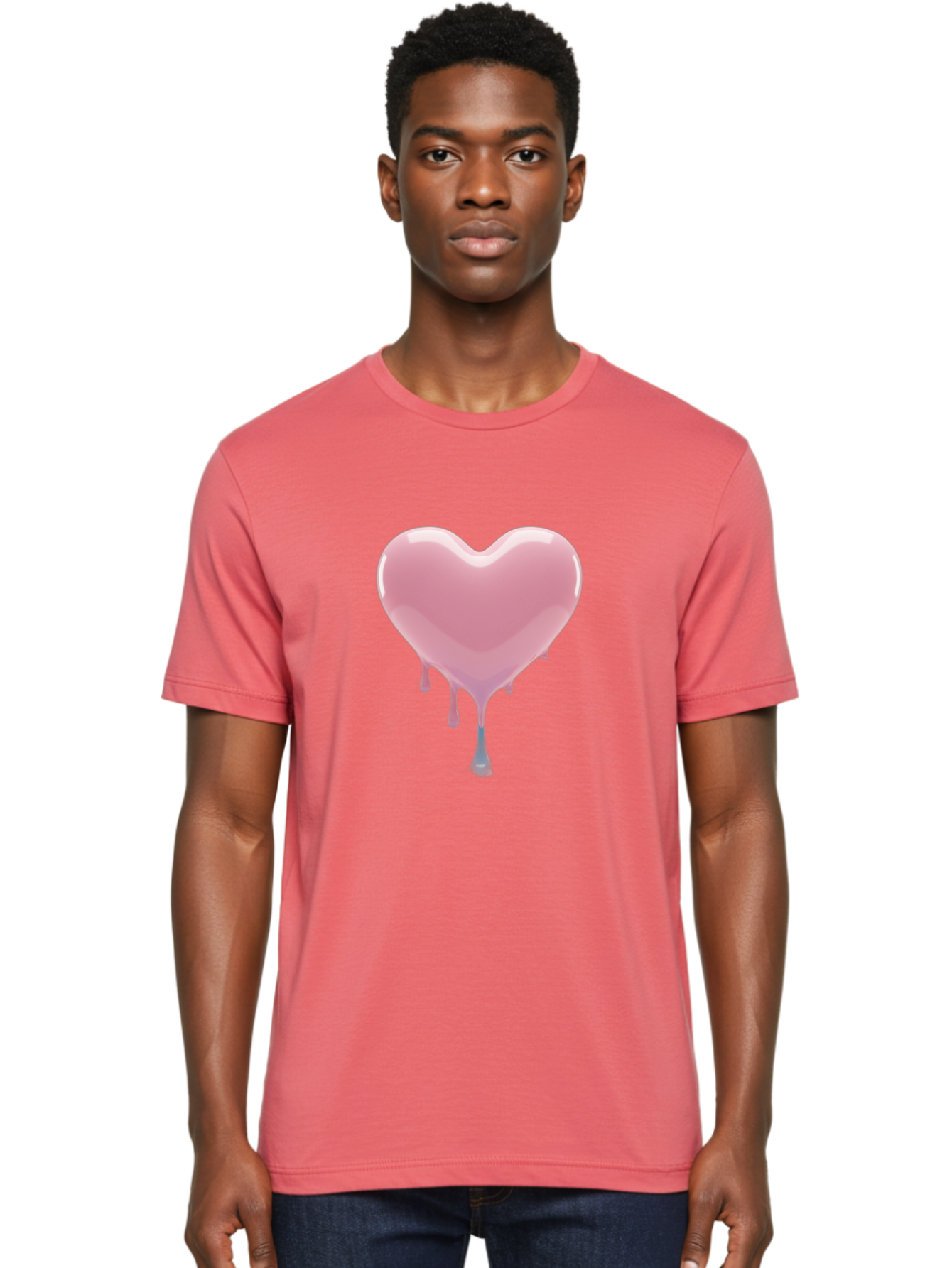 Melting-Heart-6 Men'S Graphic Tee, 100% Cotton, Comfortable Casual Summer Wear, Machine Washable, Vintage Camera, Old Camera, Antique Camera, Black Camera, Classic Photography, Photography Equipment, Nostalgic Device, Film Camera, Camera Art Baj584