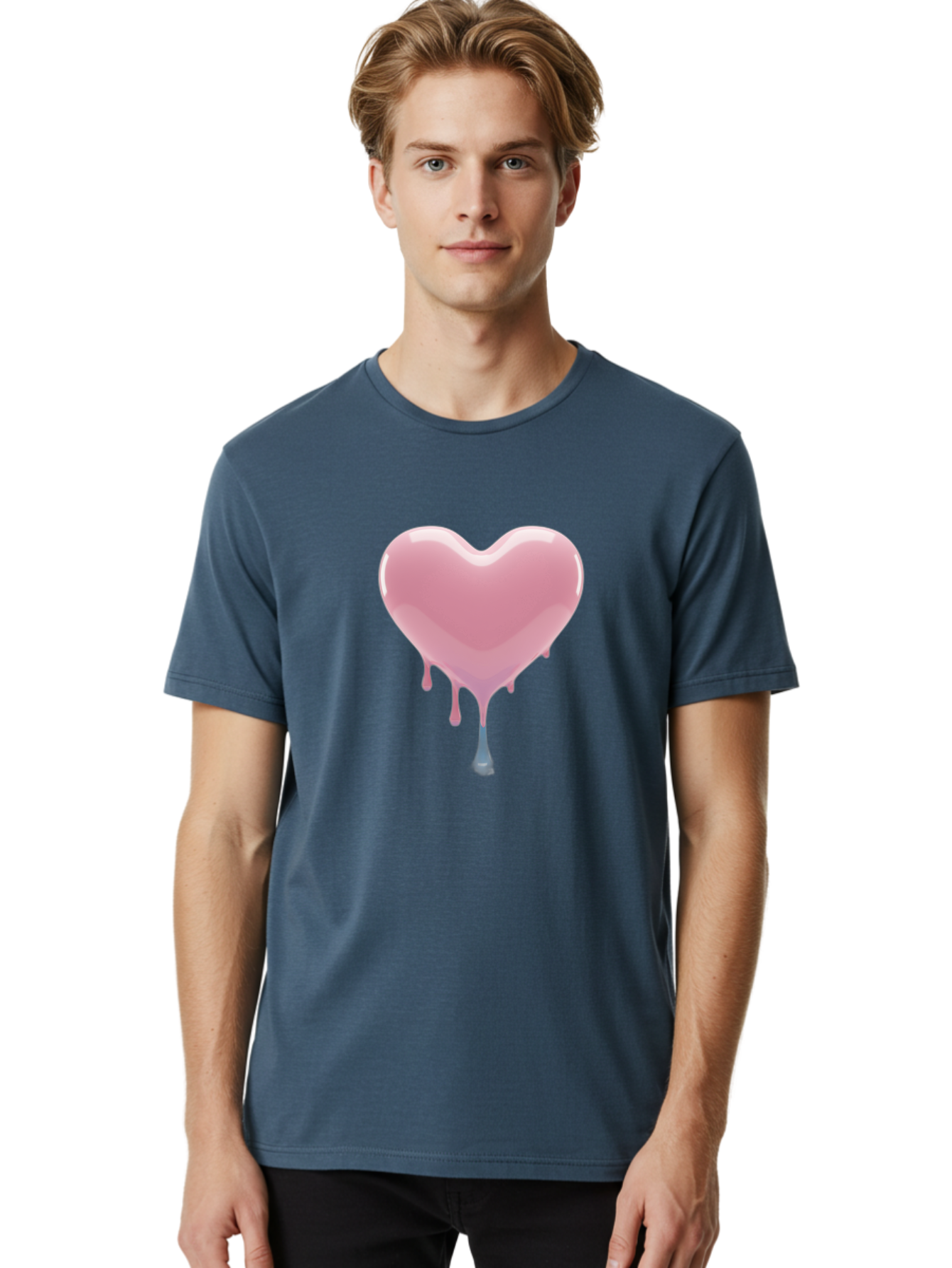 Melting-Heart-6 Men'S Graphic Tee, 100% Cotton, Comfortable Casual Summer Wear, Machine Washable, Vintage Camera, Old Camera, Antique Camera, Black Camera, Classic Photography, Photography Equipment, Nostalgic Device, Film Camera, Camera Art Baj584