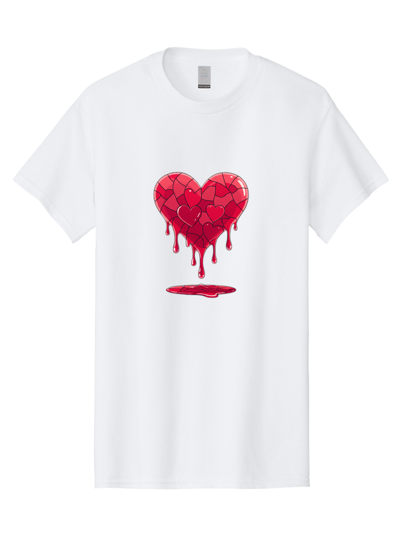 Melting-Heart-7 Men'S Graphic Tee, 100% Cotton, Comfortable Casual Summer Wear, Machine Washable, Vintage Camera, Old Camera, Antique Camera, Black Camera, Classic Photography, Photography Equipment, Nostalgic Device, Film Camera, Camera Art Baj585