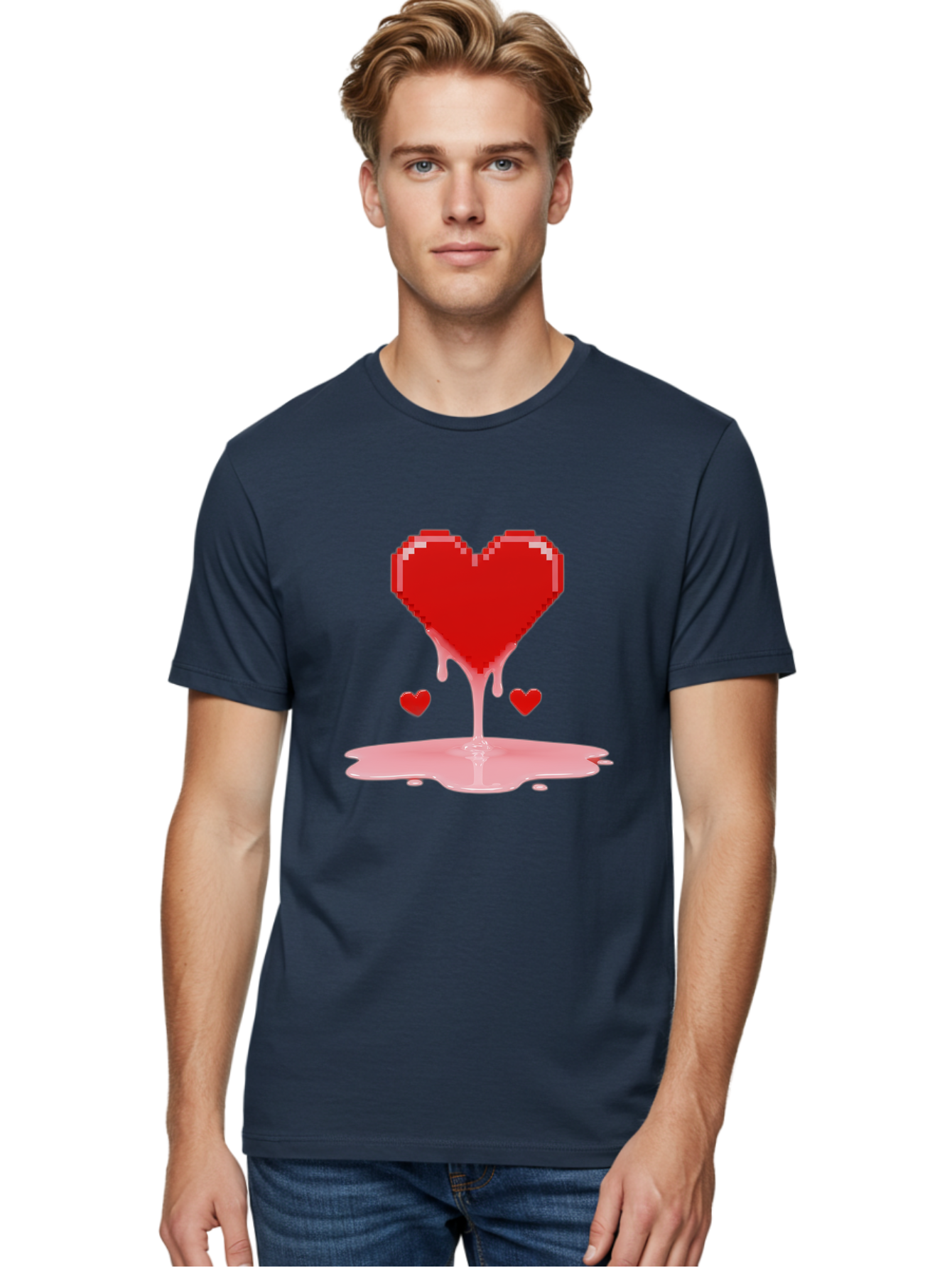 Melting-Heart-8 Men'S Graphic Tee, 100% Cotton, Comfortable Casual Summer Wear, Machine Washable, Vintage Camera, Old Camera, Antique Camera, Black Camera, Classic Photography, Photography Equipment, Nostalgic Device, Film Camera, Camera Art Baj586