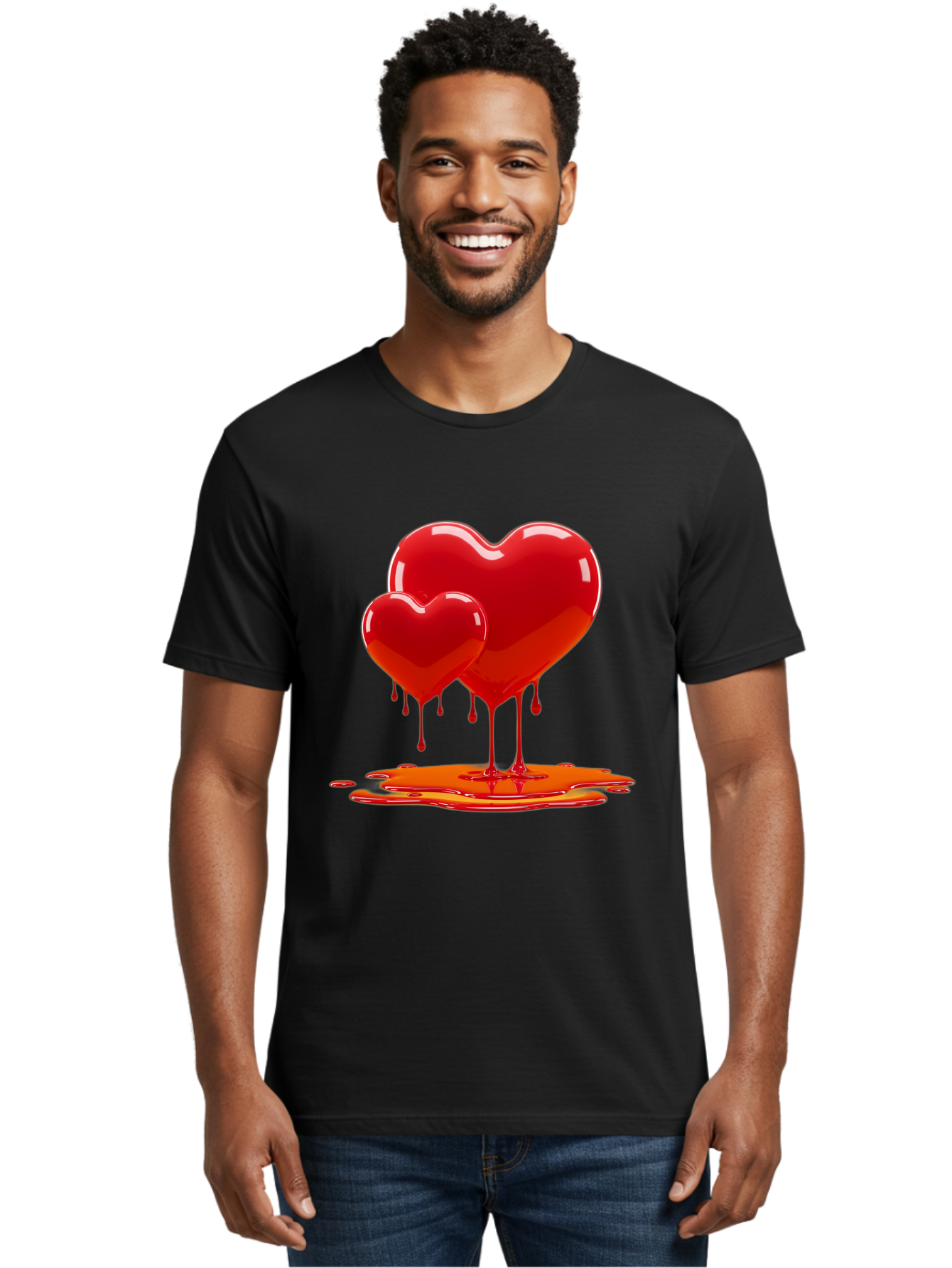 Melting-Heart-9 Men'S Graphic Tee, 100% Cotton, Comfortable Casual Summer Wear, Machine Washable, Vintage Camera, Old Camera, Antique Camera, Black Camera, Classic Photography, Photography Equipment, Nostalgic Device, Film Camera, Camera Art Baj587