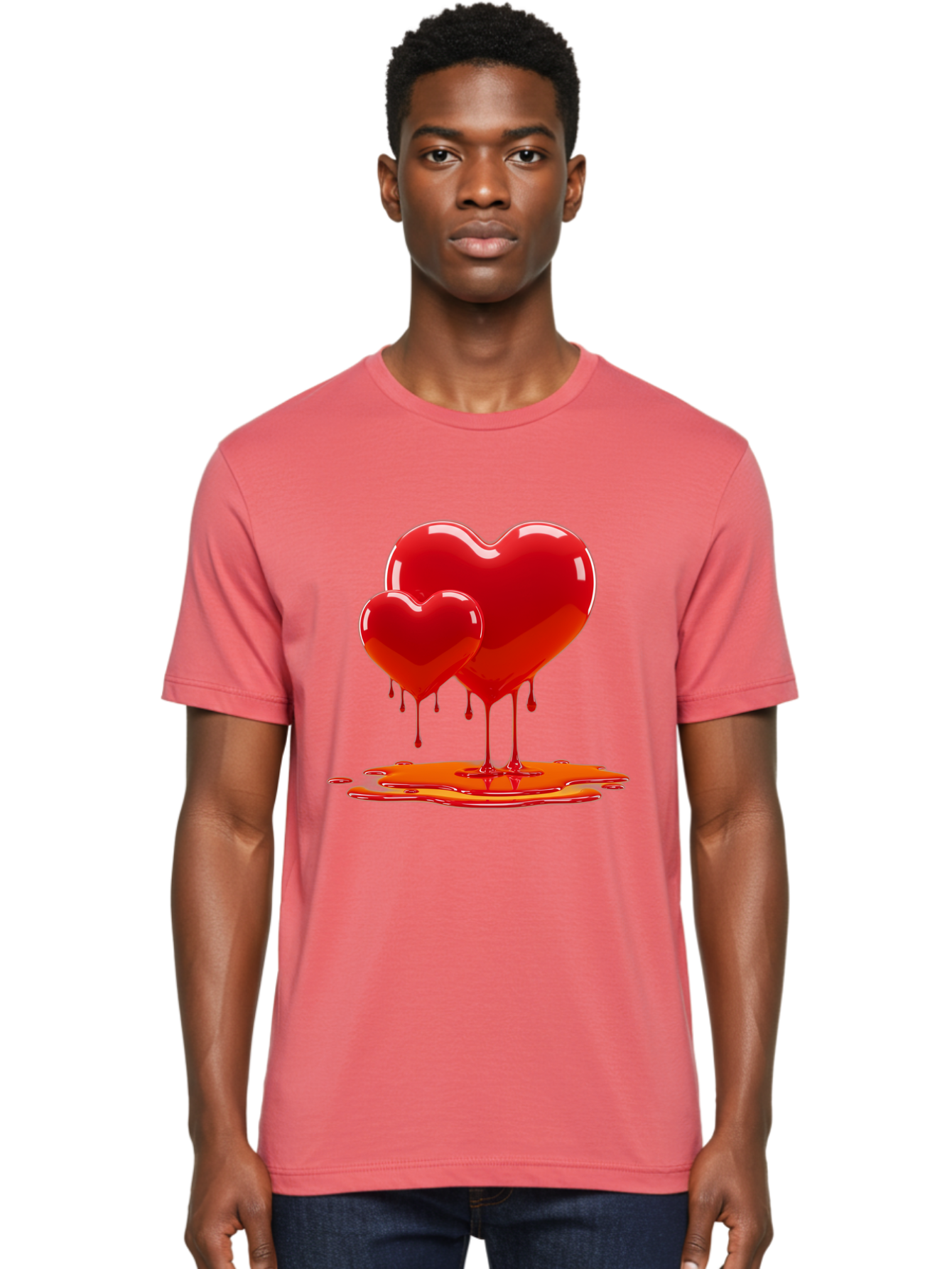 Melting-Heart-9 Men'S Graphic Tee, 100% Cotton, Comfortable Casual Summer Wear, Machine Washable, Vintage Camera, Old Camera, Antique Camera, Black Camera, Classic Photography, Photography Equipment, Nostalgic Device, Film Camera, Camera Art Baj587