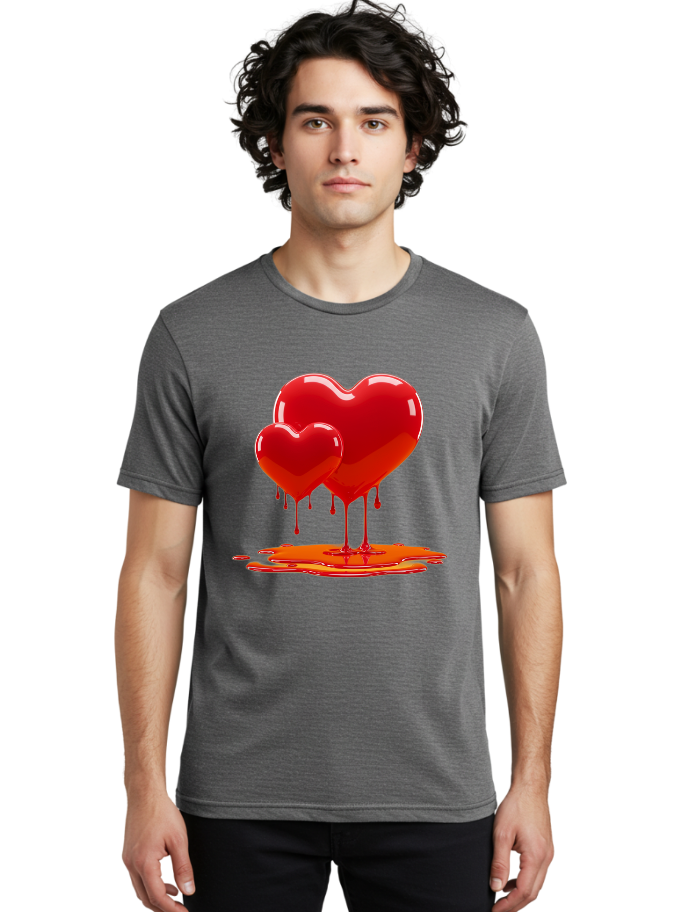 Melting-Heart-9 Men'S Graphic Tee, 100% Cotton, Comfortable Casual Summer Wear, Machine Washable, Vintage Camera, Old Camera, Antique Camera, Black Camera, Classic Photography, Photography Equipment, Nostalgic Device, Film Camera, Camera Art Baj587