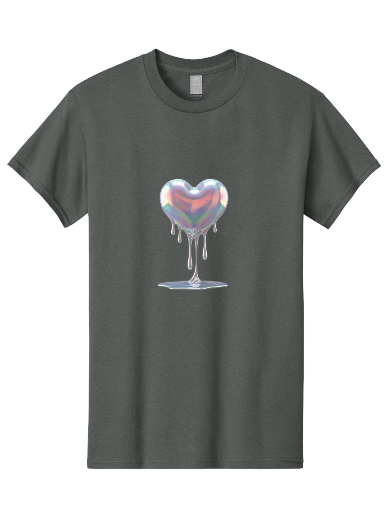 Melting-Holographic-Heart Men'S Graphic Tee, 100% Cotton, Comfortable Casual Summer Wear, Machine Washable, Vintage Camera, Old Camera, Antique Camera, Black Camera, Classic Photography, Photography Equipment, Nostalgic Device, Film Camera, Baj590