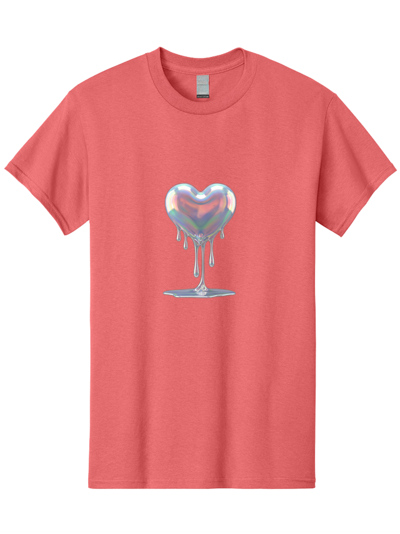 Melting-Holographic-Heart Men'S Graphic Tee, 100% Cotton, Comfortable Casual Summer Wear, Machine Washable, Vintage Camera, Old Camera, Antique Camera, Black Camera, Classic Photography, Photography Equipment, Nostalgic Device, Film Camera, Baj590