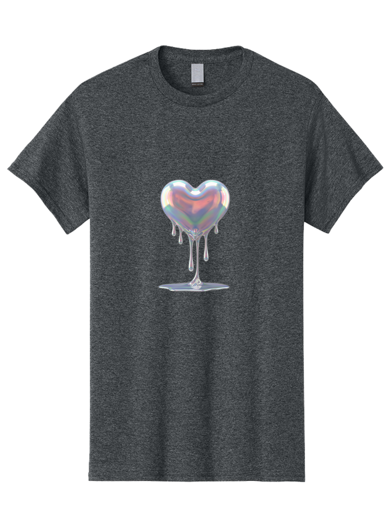 Melting-Holographic-Heart Men'S Graphic Tee, 100% Cotton, Comfortable Casual Summer Wear, Machine Washable, Vintage Camera, Old Camera, Antique Camera, Black Camera, Classic Photography, Photography Equipment, Nostalgic Device, Film Camera, Baj590