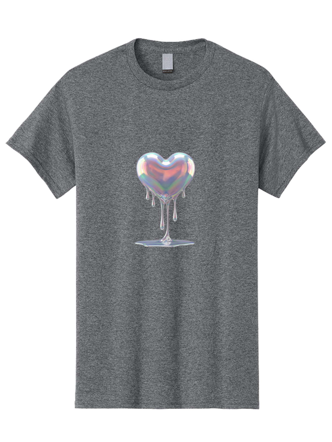 Melting-Holographic-Heart Men'S Graphic Tee, 100% Cotton, Comfortable Casual Summer Wear, Machine Washable, Vintage Camera, Old Camera, Antique Camera, Black Camera, Classic Photography, Photography Equipment, Nostalgic Device, Film Camera, Baj590