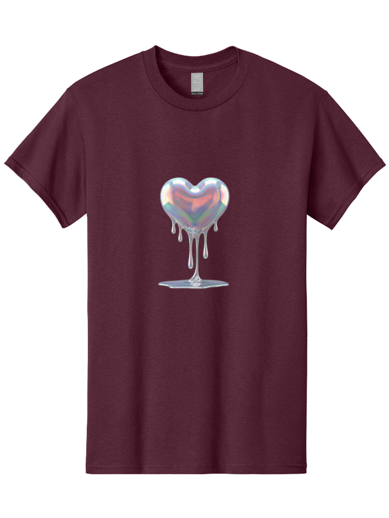 Melting-Holographic-Heart Men'S Graphic Tee, 100% Cotton, Comfortable Casual Summer Wear, Machine Washable, Vintage Camera, Old Camera, Antique Camera, Black Camera, Classic Photography, Photography Equipment, Nostalgic Device, Film Camera, Baj590