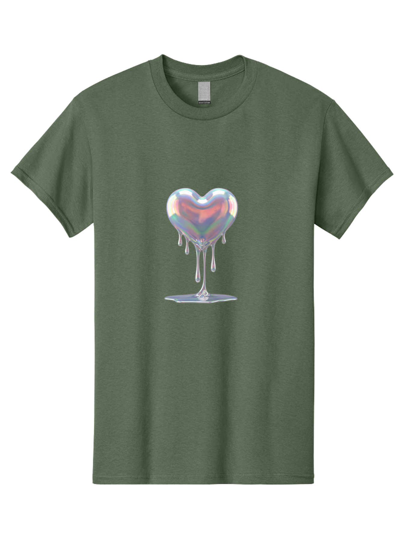 Melting-Holographic-Heart Men'S Graphic Tee, 100% Cotton, Comfortable Casual Summer Wear, Machine Washable, Vintage Camera, Old Camera, Antique Camera, Black Camera, Classic Photography, Photography Equipment, Nostalgic Device, Film Camera, Baj590