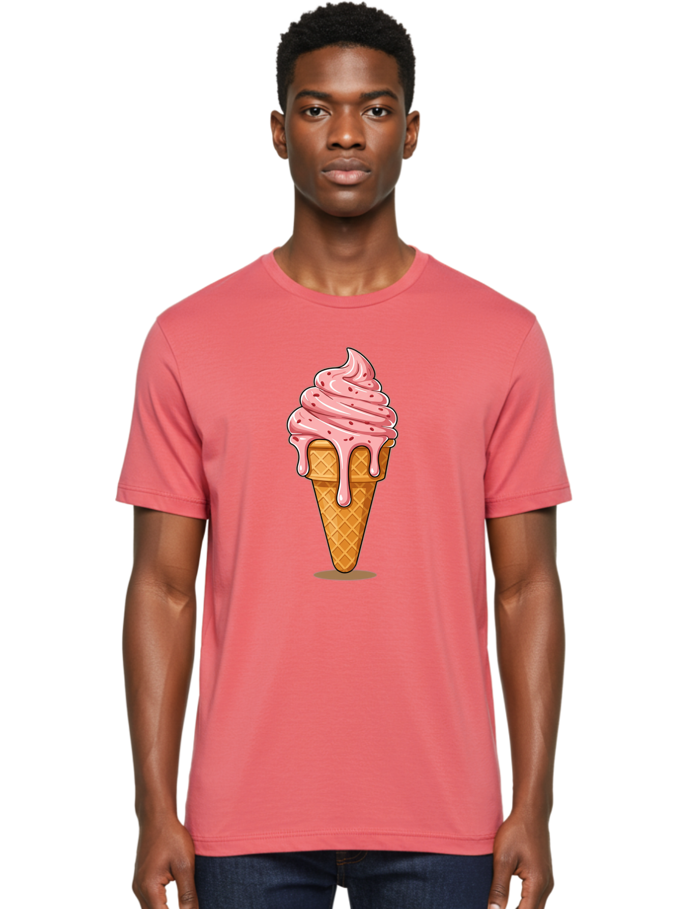 Melting-Ice-Cream Men'S Graphic Tee, 100% Cotton, Comfortable Casual Summer Wear, Machine Washable, Vintage Camera, Old Camera, Antique Camera, Black Camera, Classic Photography, Photography Equipment, Nostalgic Device, Film Camera, Camera Art Baj591