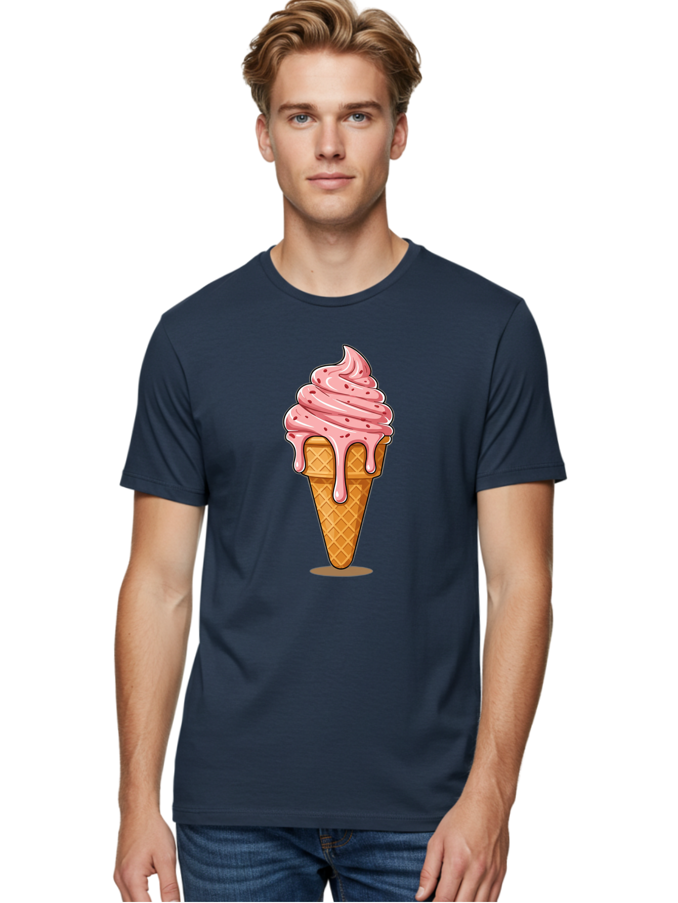 Melting-Ice-Cream Men'S Graphic Tee, 100% Cotton, Comfortable Casual Summer Wear, Machine Washable, Vintage Camera, Old Camera, Antique Camera, Black Camera, Classic Photography, Photography Equipment, Nostalgic Device, Film Camera, Camera Art Baj591