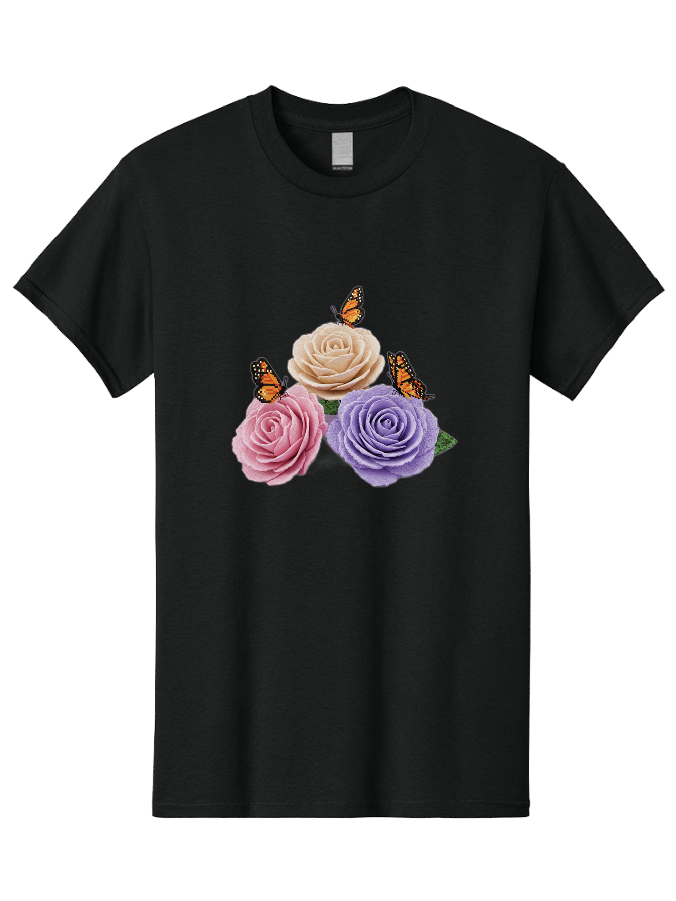 Monarch-Butterflies-Roses Men'S Graphic Tee, 100% Cotton, Comfortable Casual Summer Wear, Machine Washable, Vintage Camera, Old Camera, Antique Camera, Black Camera, Classic Photography, Photography Equipment, Nostalgic Device, Film Camera, Baj594