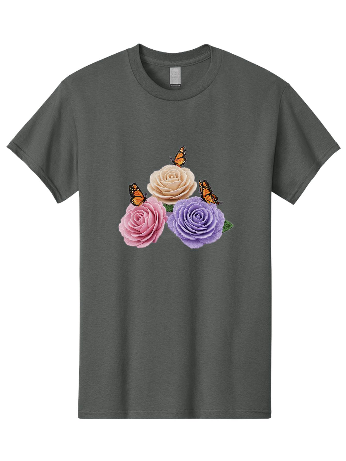 Monarch-Butterflies-Roses Men'S Graphic Tee, 100% Cotton, Comfortable Casual Summer Wear, Machine Washable, Vintage Camera, Old Camera, Antique Camera, Black Camera, Classic Photography, Photography Equipment, Nostalgic Device, Film Camera, Baj594