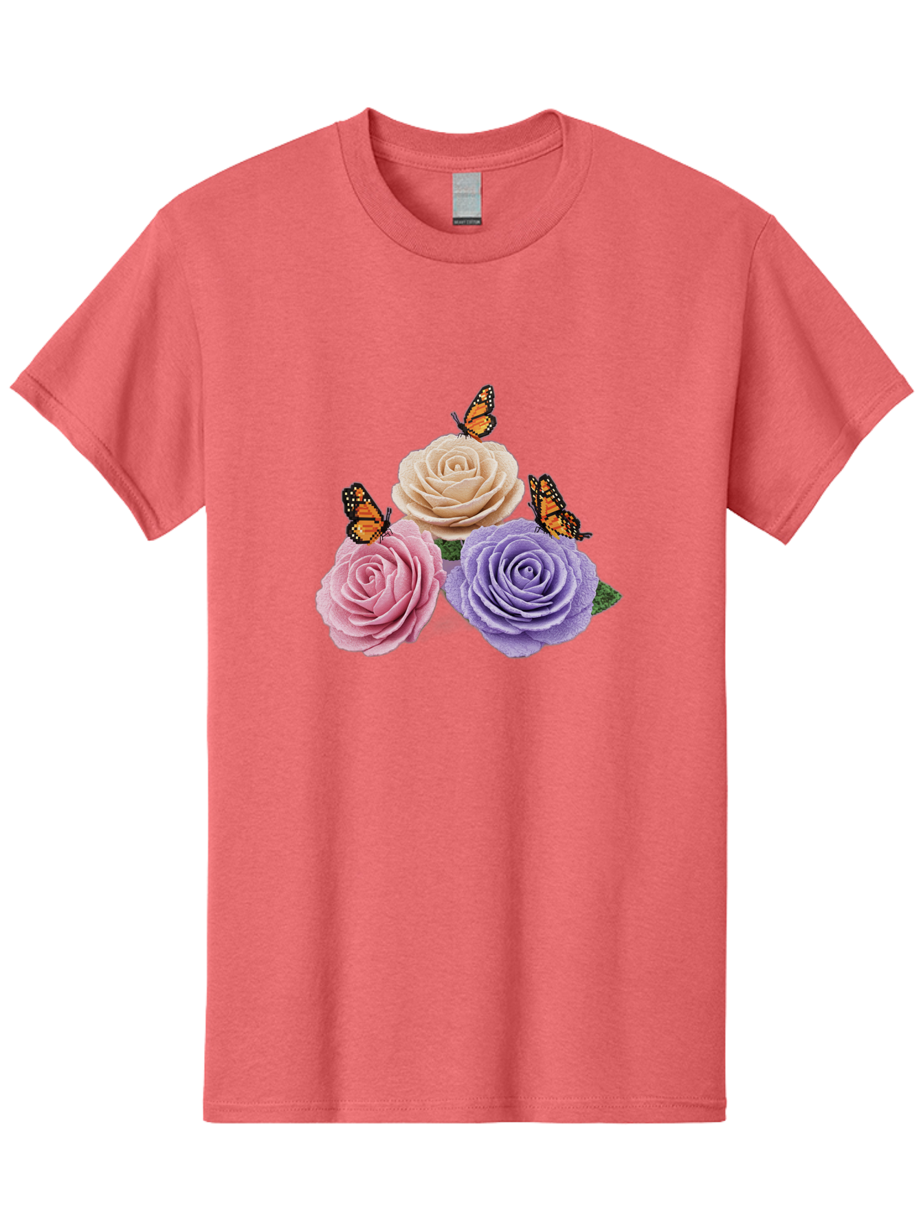 Monarch-Butterflies-Roses Men'S Graphic Tee, 100% Cotton, Comfortable Casual Summer Wear, Machine Washable, Vintage Camera, Old Camera, Antique Camera, Black Camera, Classic Photography, Photography Equipment, Nostalgic Device, Film Camera, Baj594