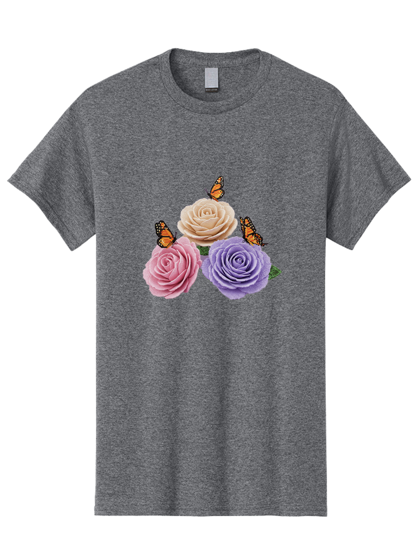 Monarch-Butterflies-Roses Men'S Graphic Tee, 100% Cotton, Comfortable Casual Summer Wear, Machine Washable, Vintage Camera, Old Camera, Antique Camera, Black Camera, Classic Photography, Photography Equipment, Nostalgic Device, Film Camera, Baj594