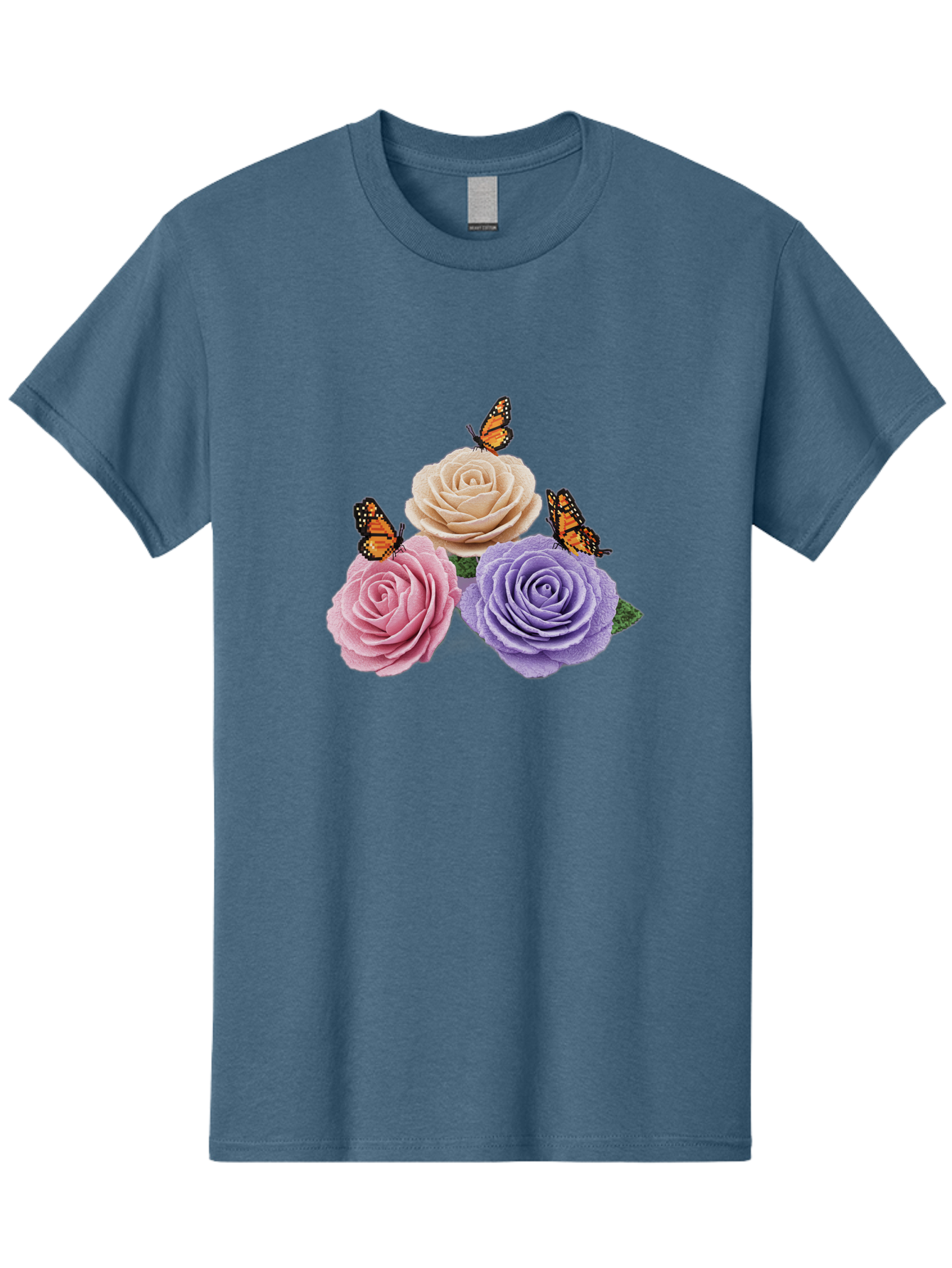 Monarch-Butterflies-Roses Men'S Graphic Tee, 100% Cotton, Comfortable Casual Summer Wear, Machine Washable, Vintage Camera, Old Camera, Antique Camera, Black Camera, Classic Photography, Photography Equipment, Nostalgic Device, Film Camera, Baj594
