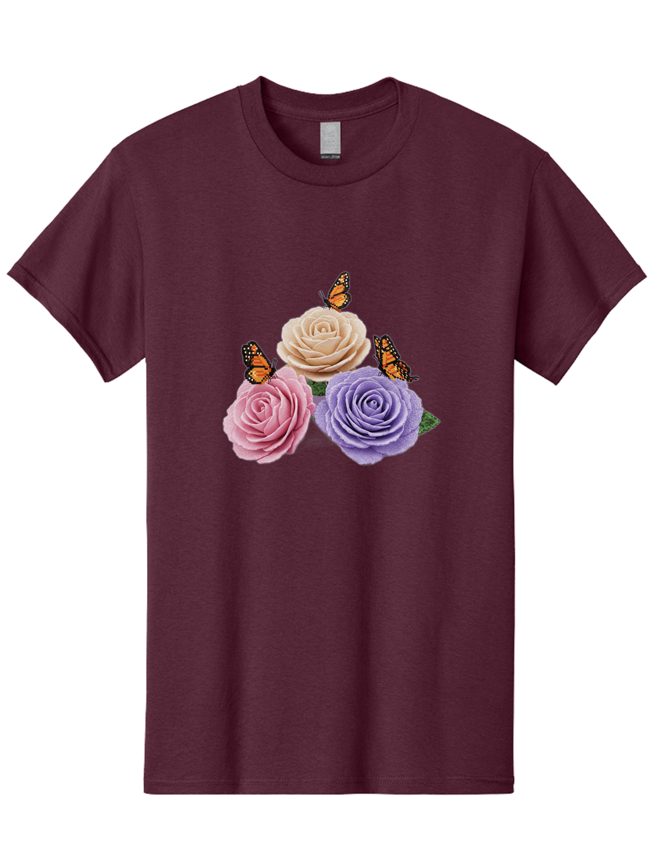 Monarch-Butterflies-Roses Men'S Graphic Tee, 100% Cotton, Comfortable Casual Summer Wear, Machine Washable, Vintage Camera, Old Camera, Antique Camera, Black Camera, Classic Photography, Photography Equipment, Nostalgic Device, Film Camera, Baj594